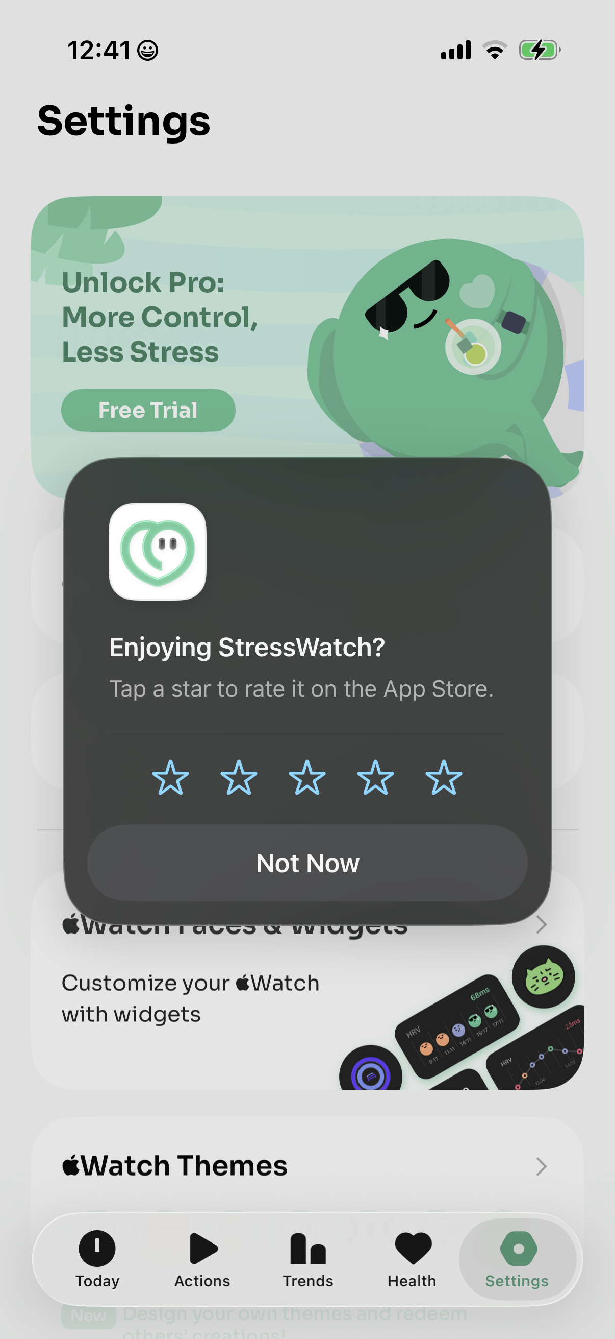 stresswatch screen