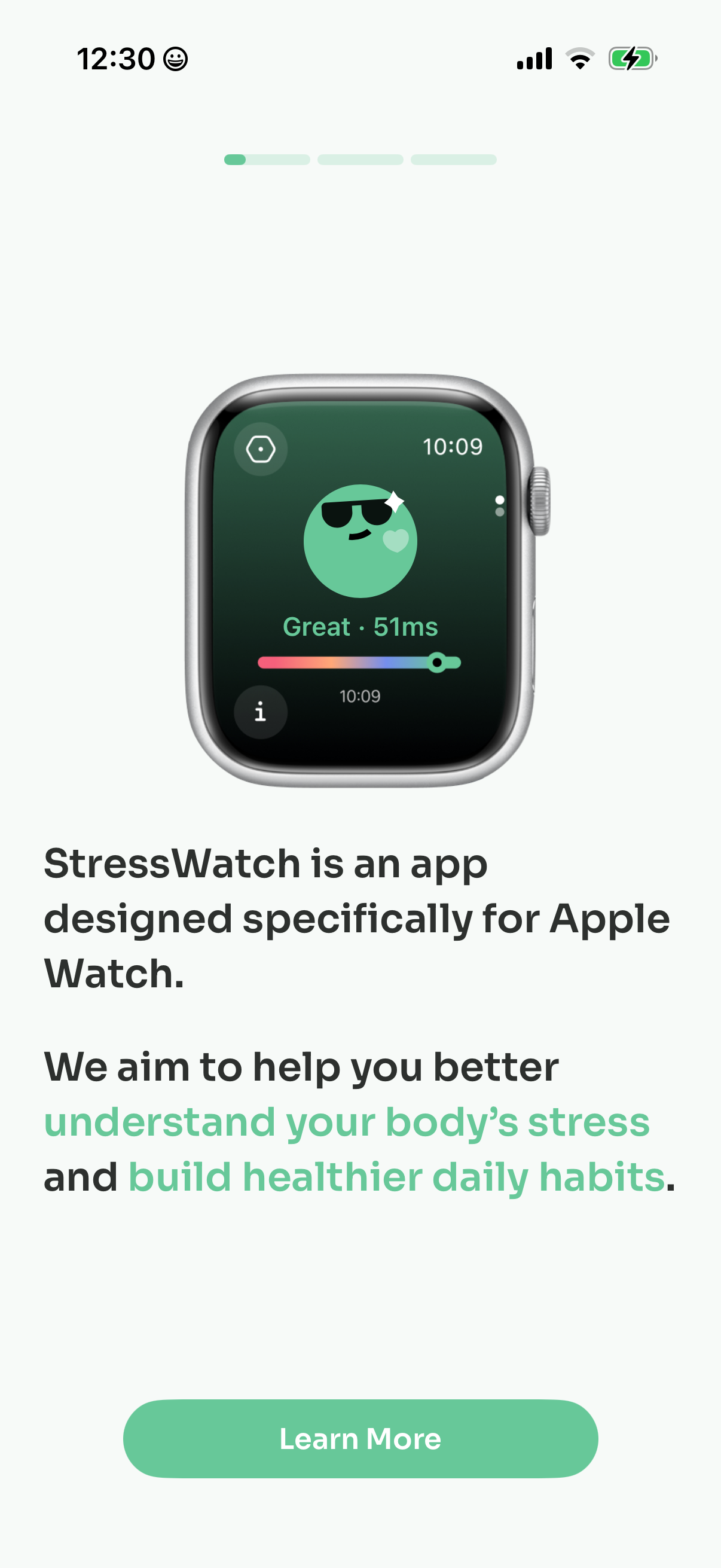 Step 2 of Stresswatch Onboarding