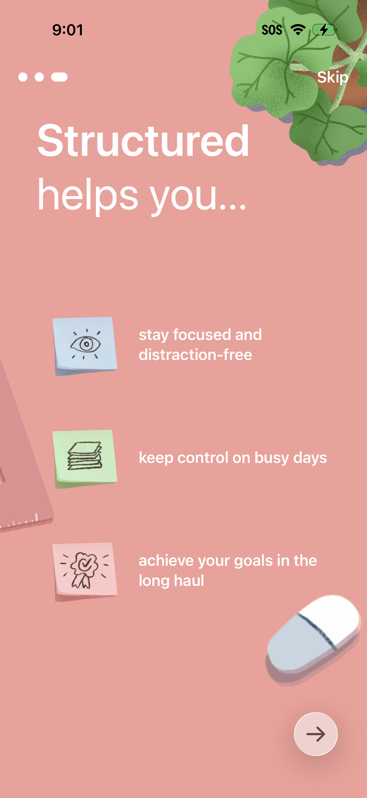Step 3 of Structured Daily Planner Onboarding