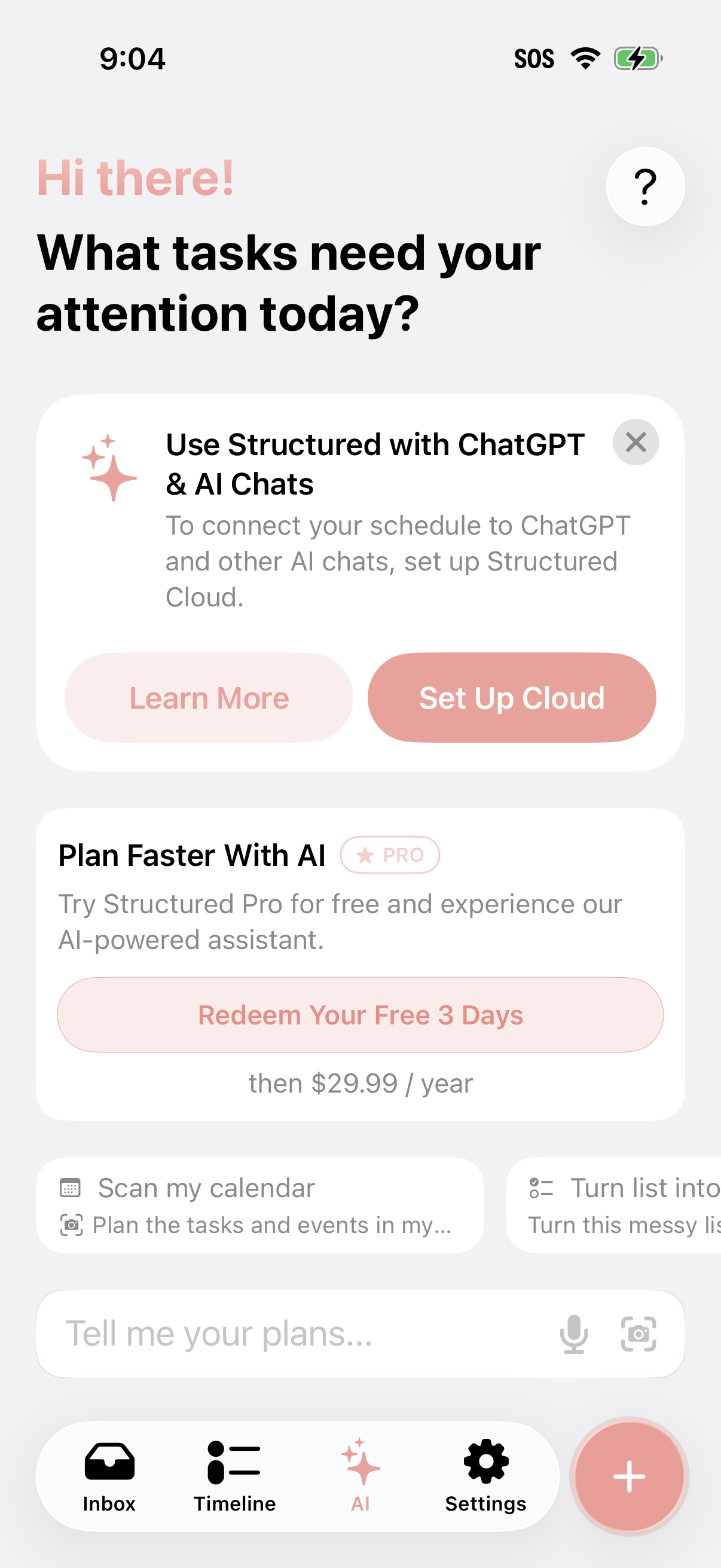 Structured Daily Planner app screenshot 2