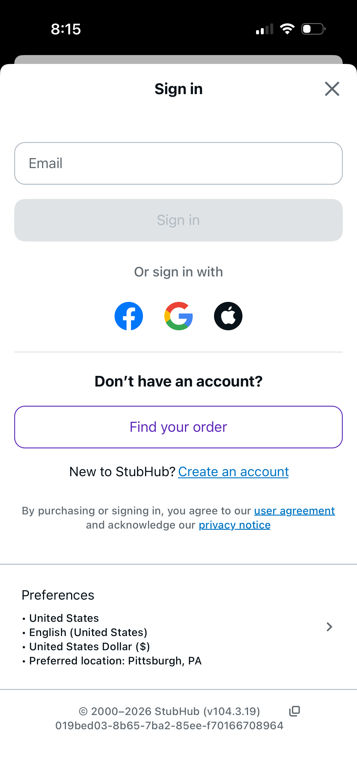 stubhub app screenshot 4