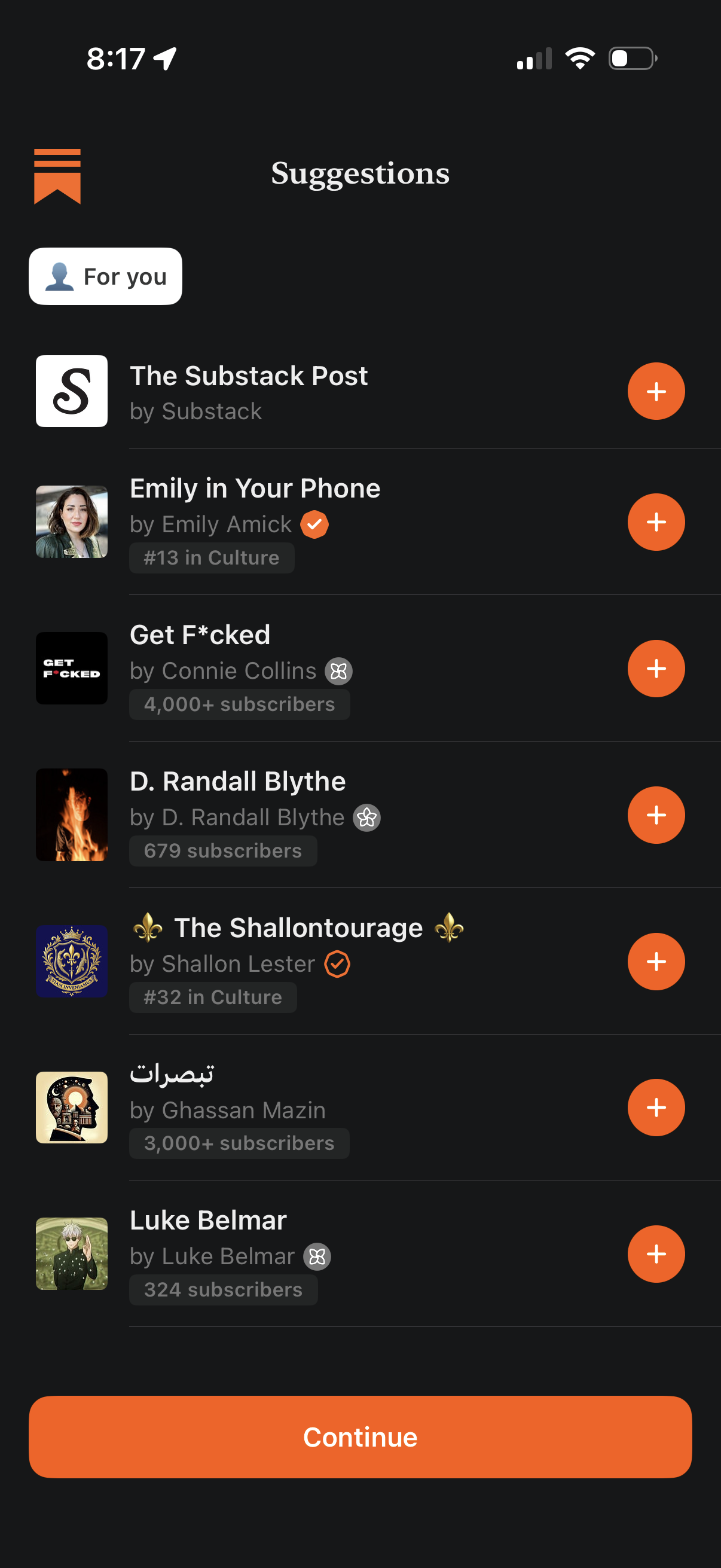 substack app screenshot 2