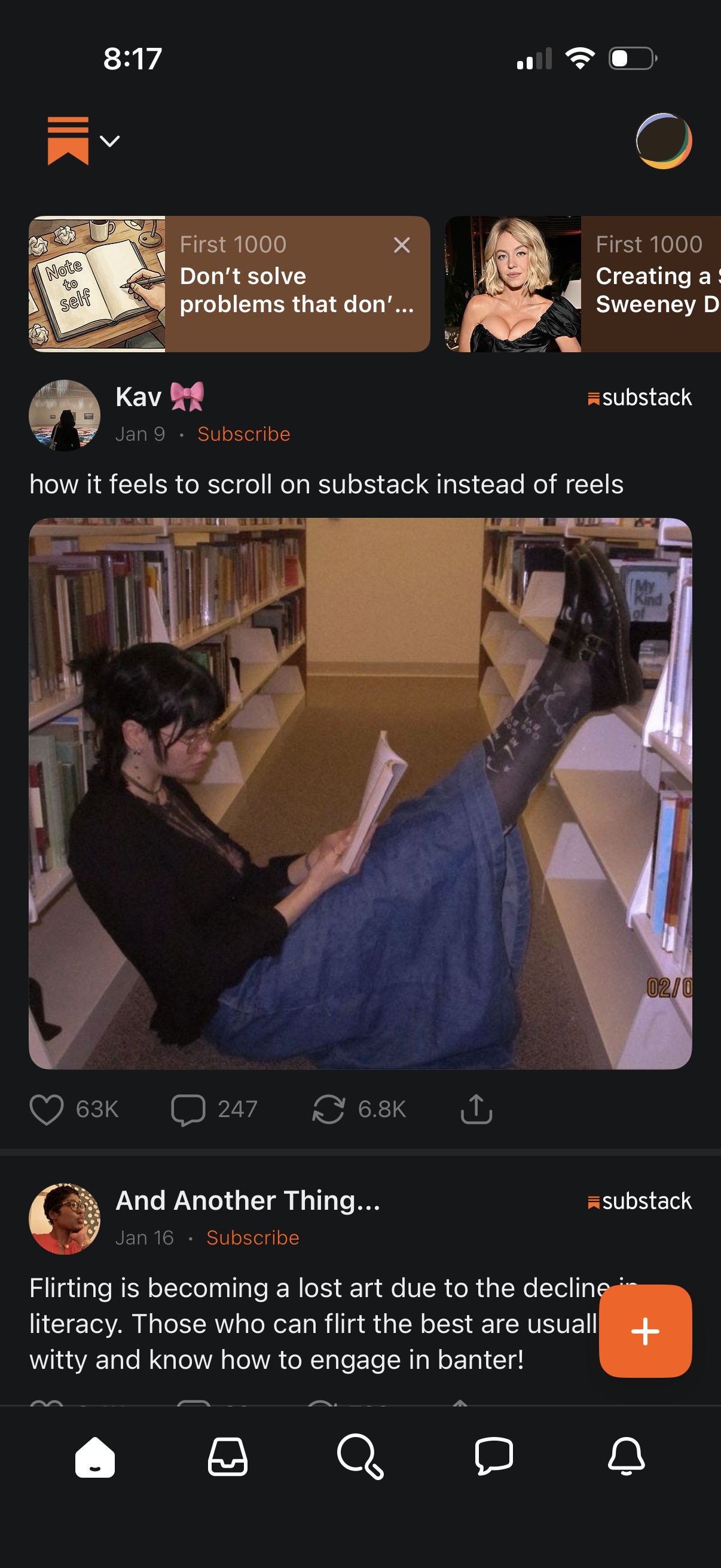 substack app screenshot 1