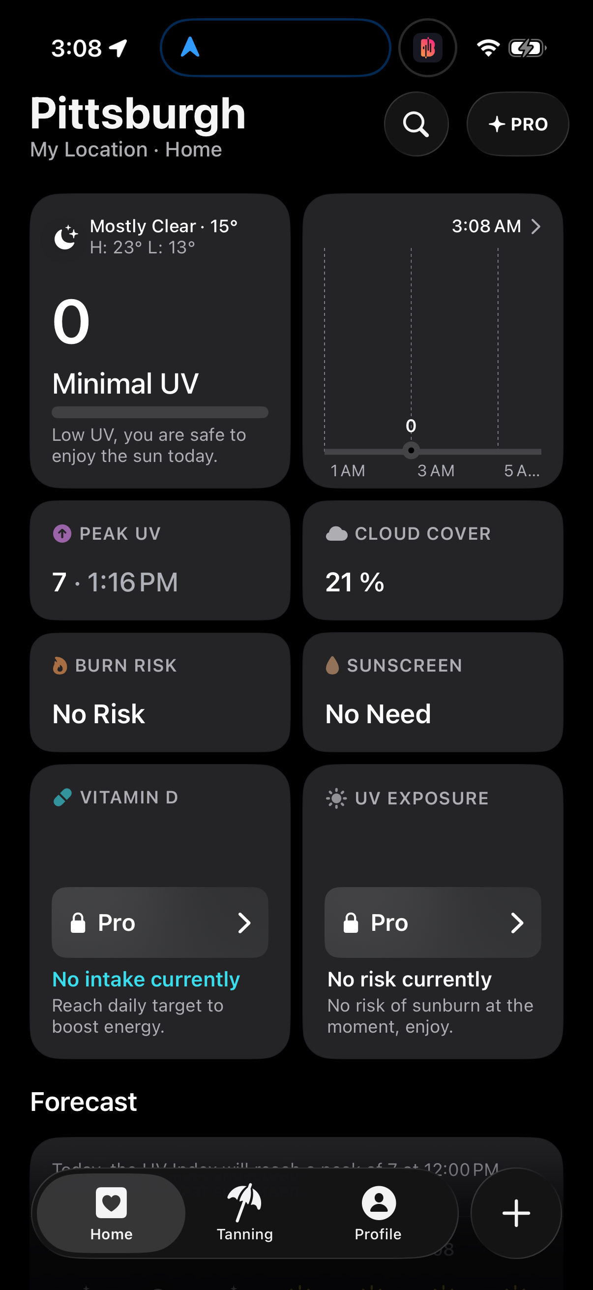 Step 1 of sunsafe Main_tabs