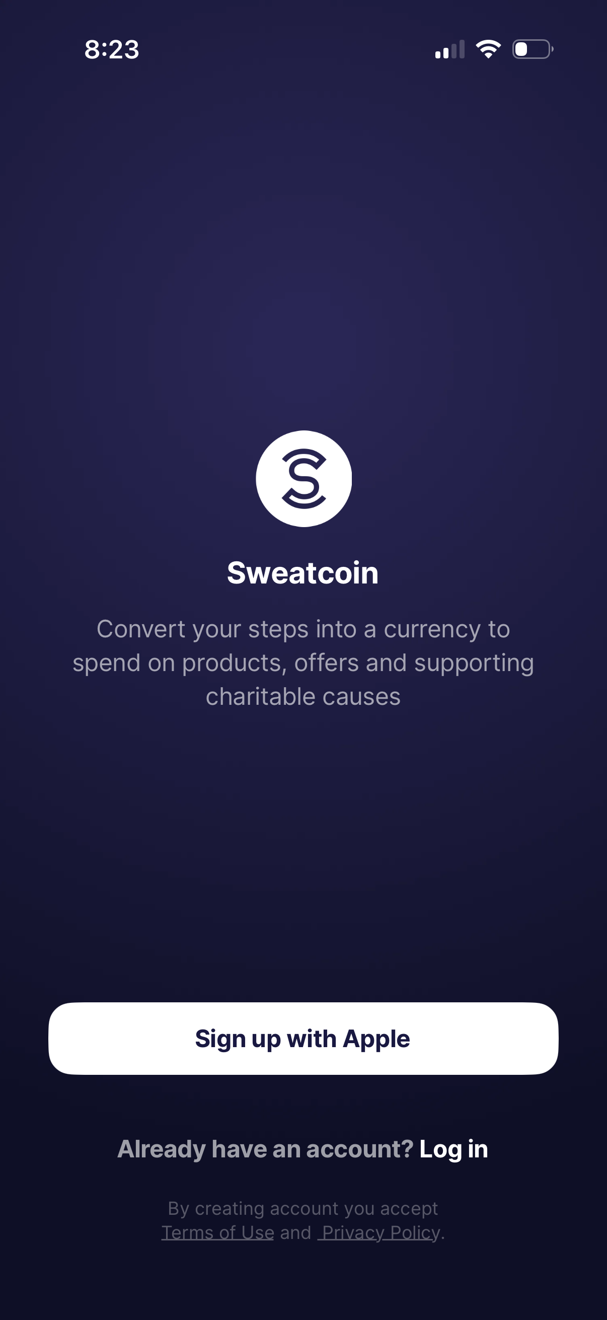 sweatcoin app screenshot 1