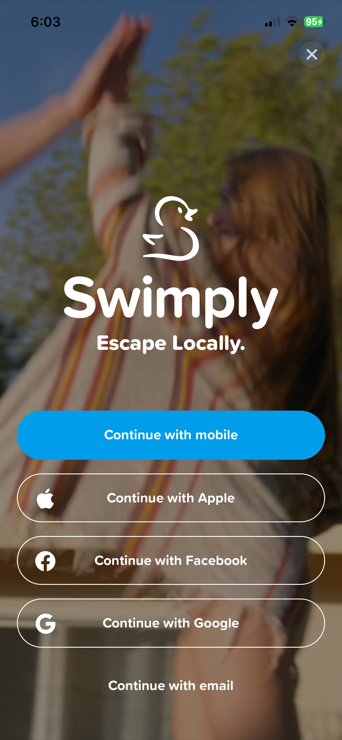 Step 1 of Swimply Onboarding