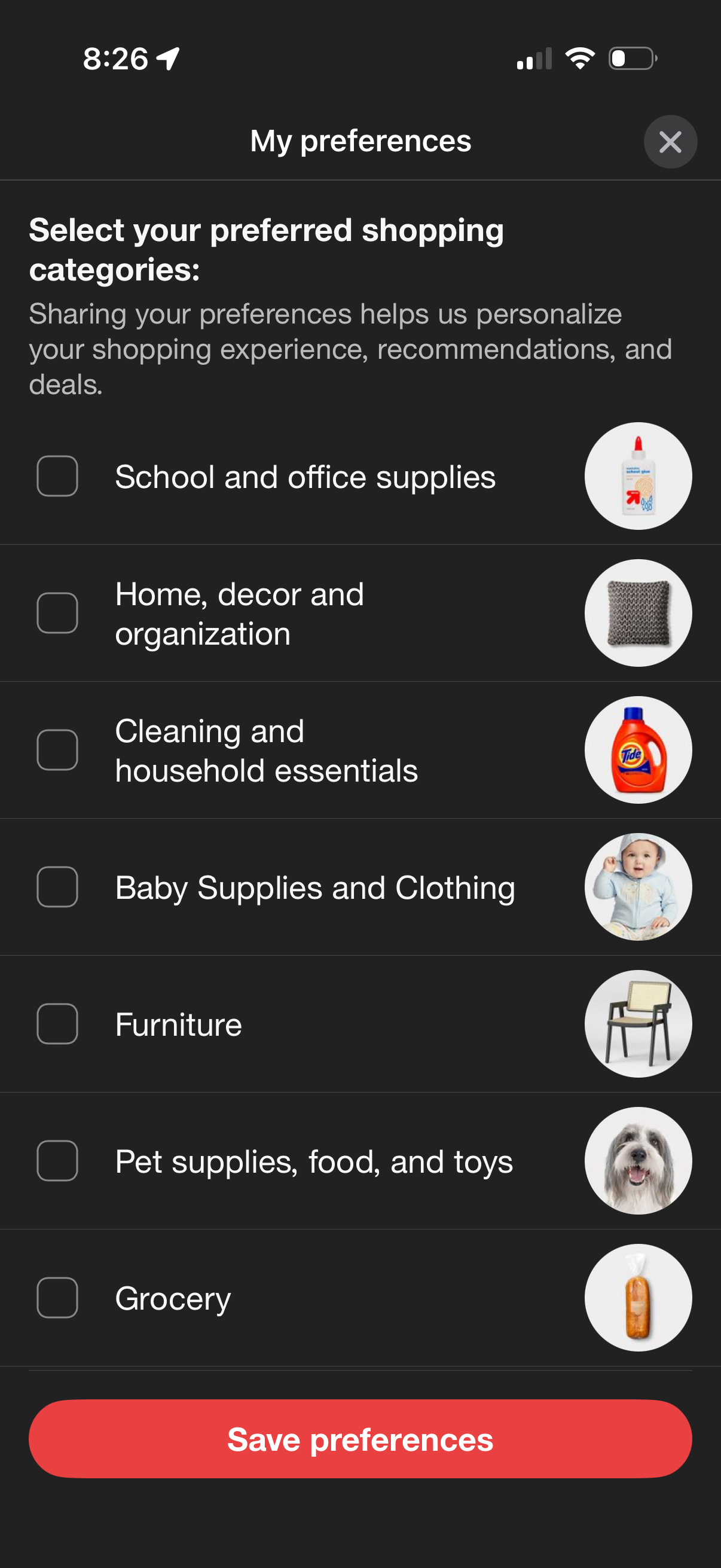 target app screenshot 1