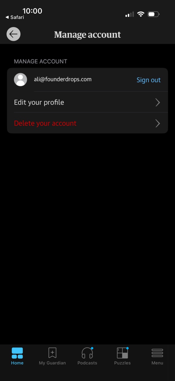 the-gaurdian app screenshot 1