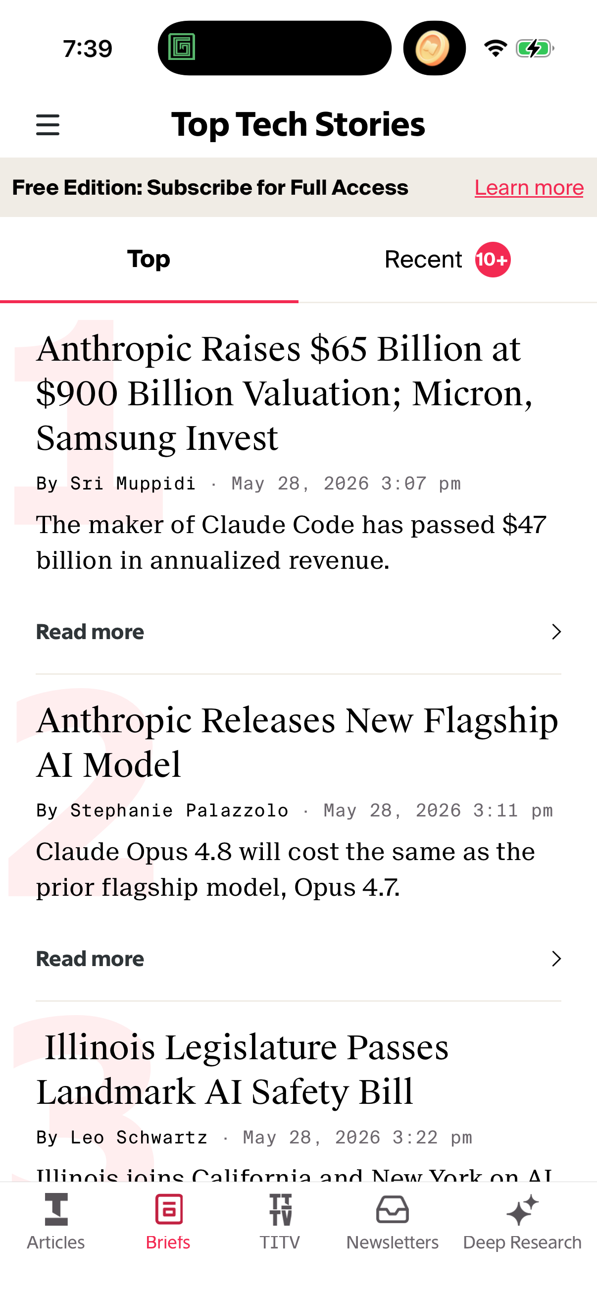 the-information app screenshot 1