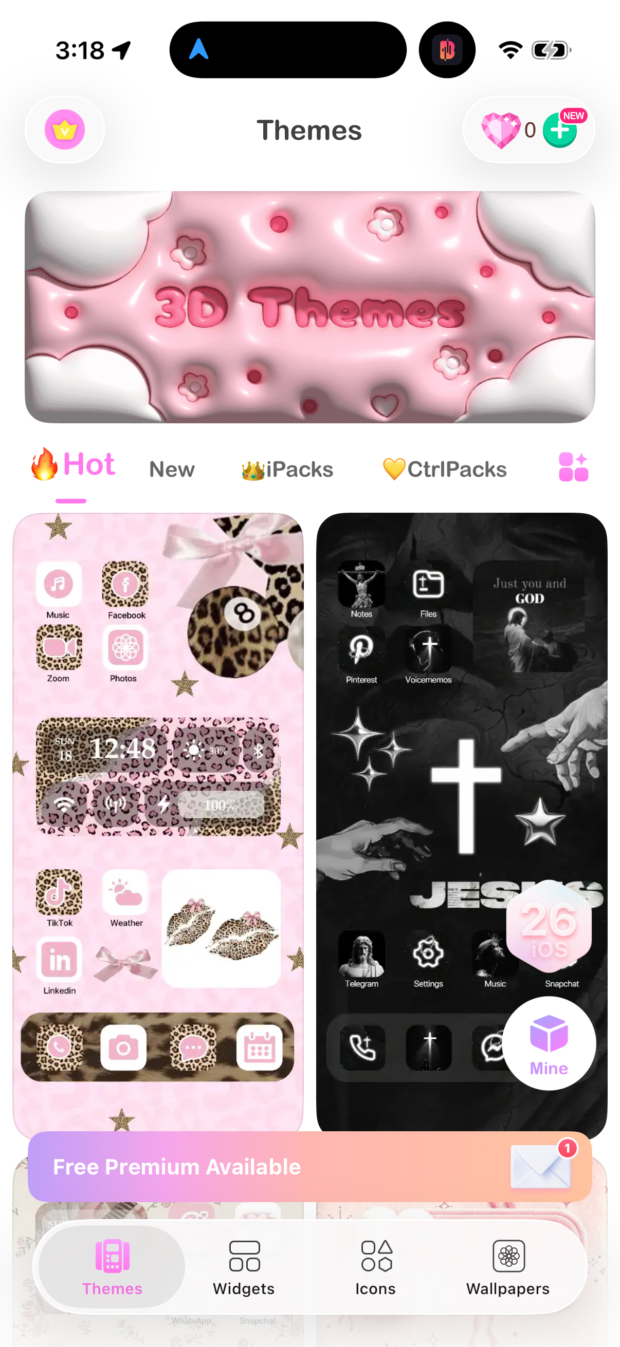 Step 1 of themepack Main_tabs