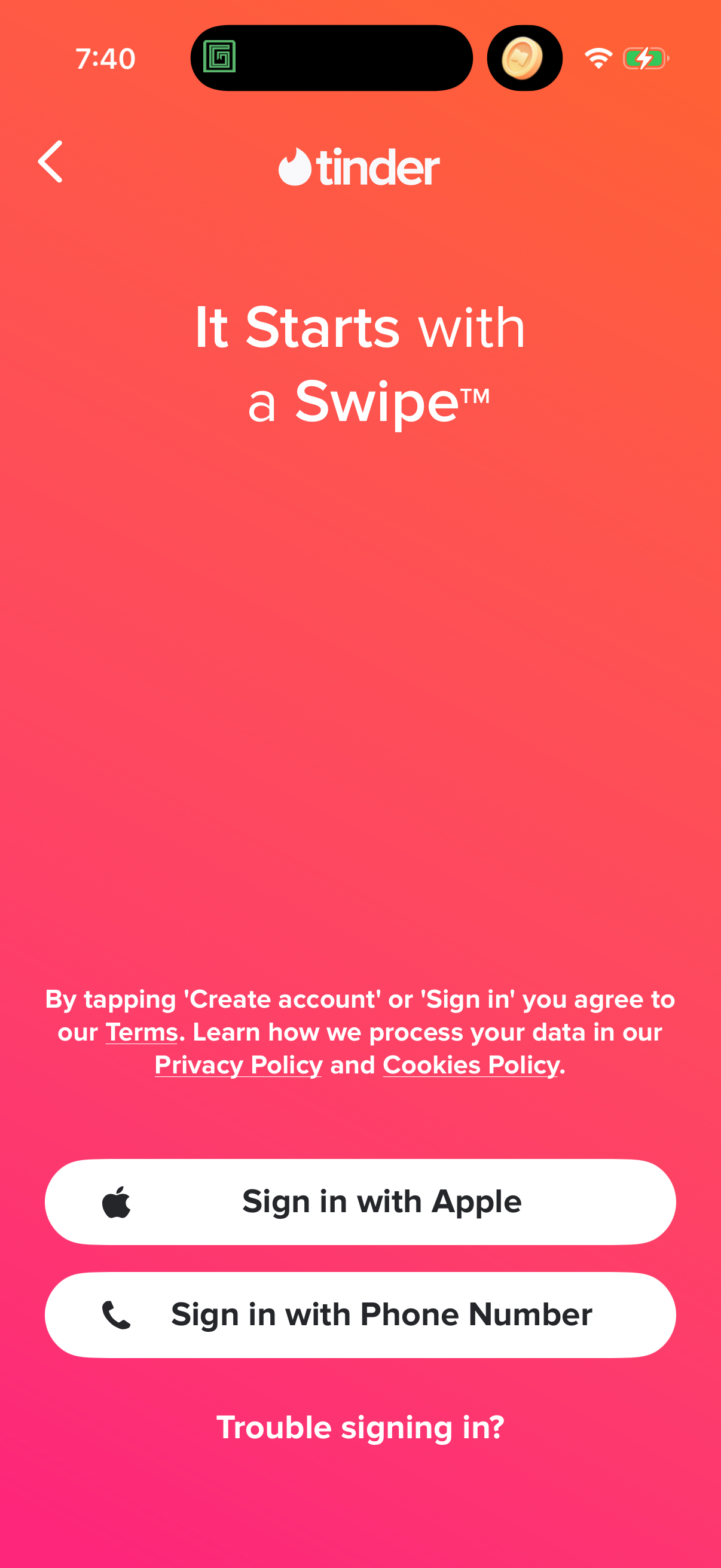 tinder app screenshot 1