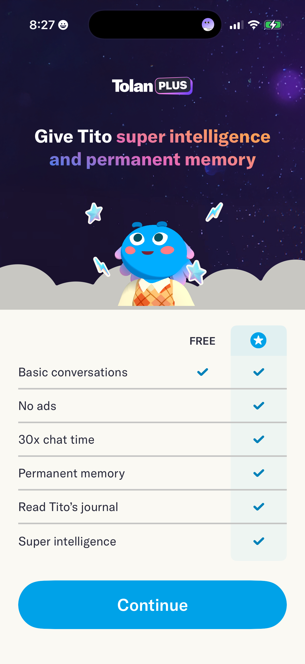 Step 5 of Tolan Settings Paywall