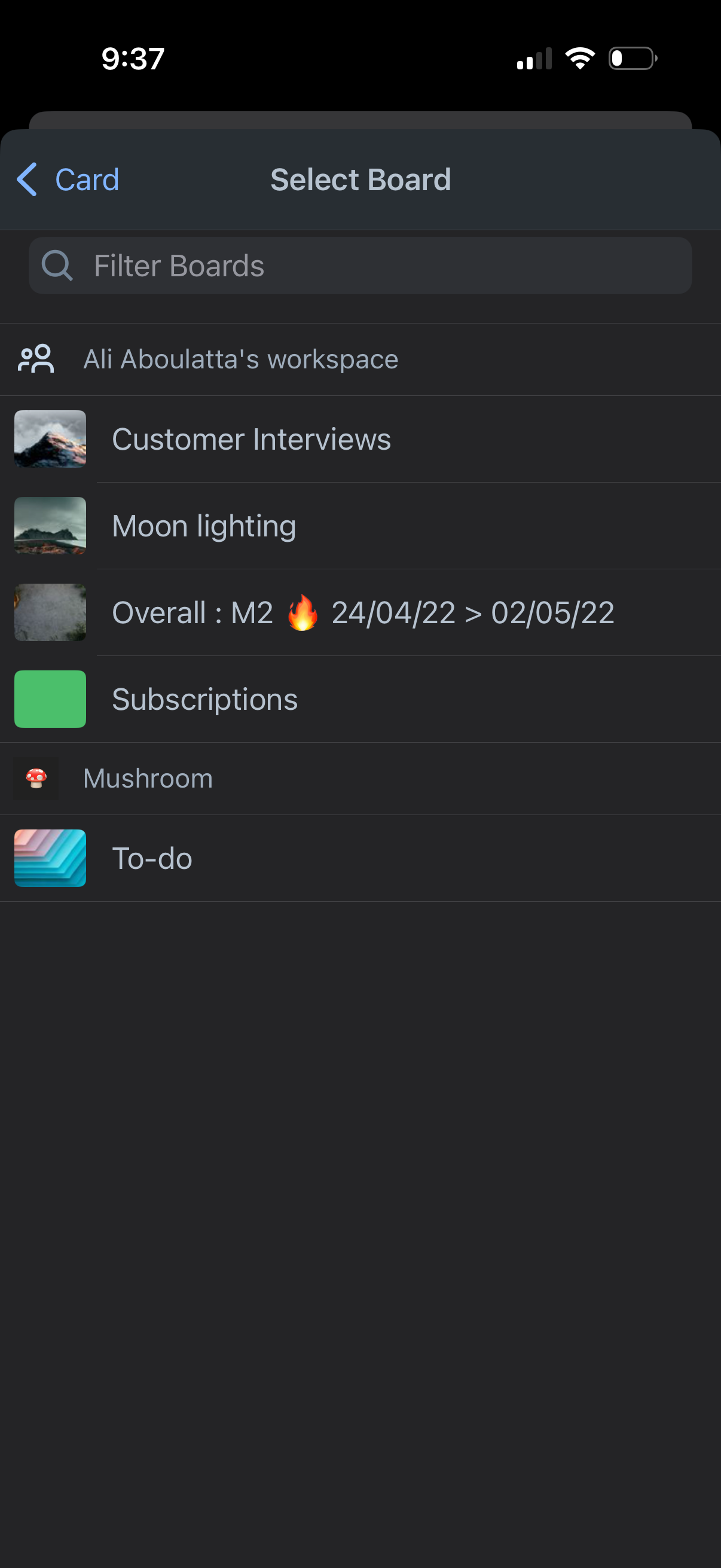 trello app screenshot 10