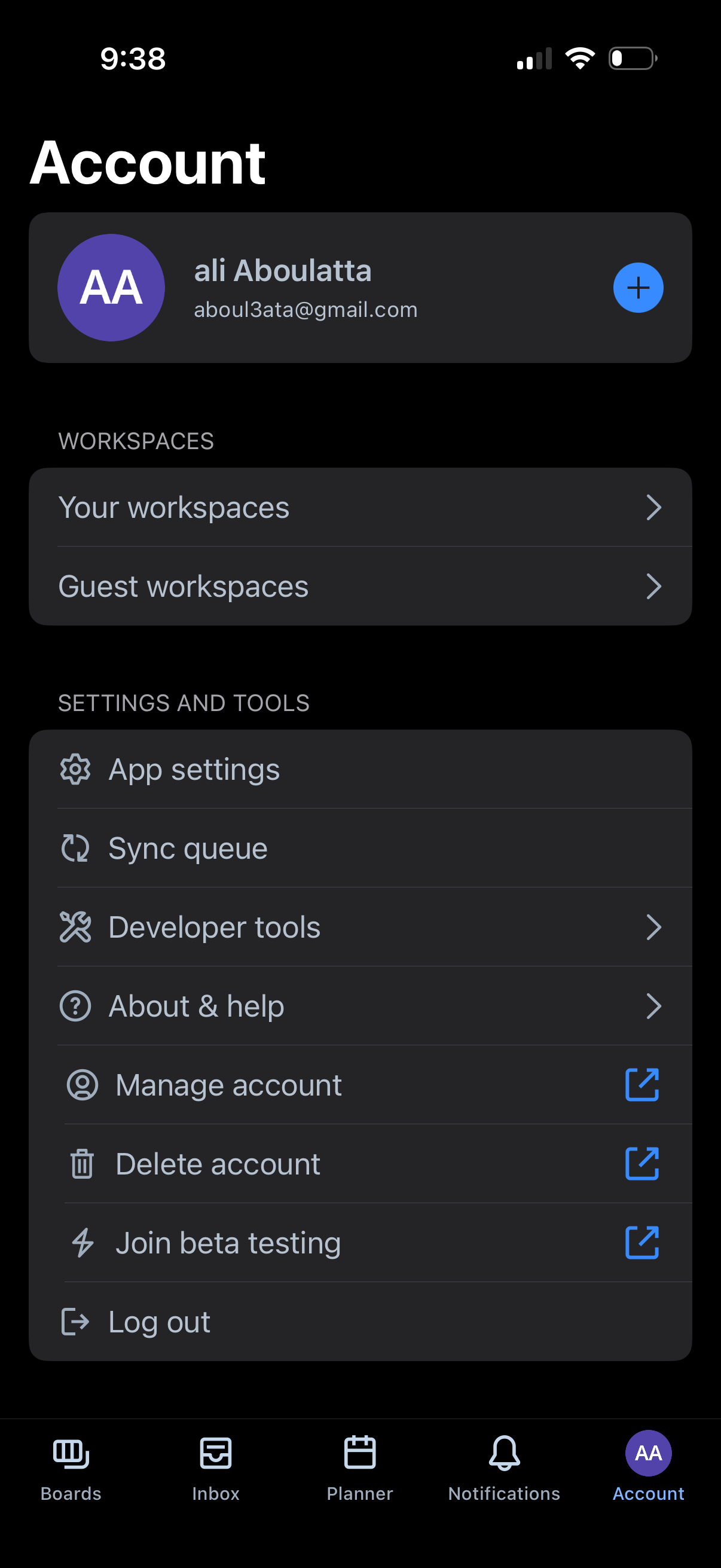 trello open settings