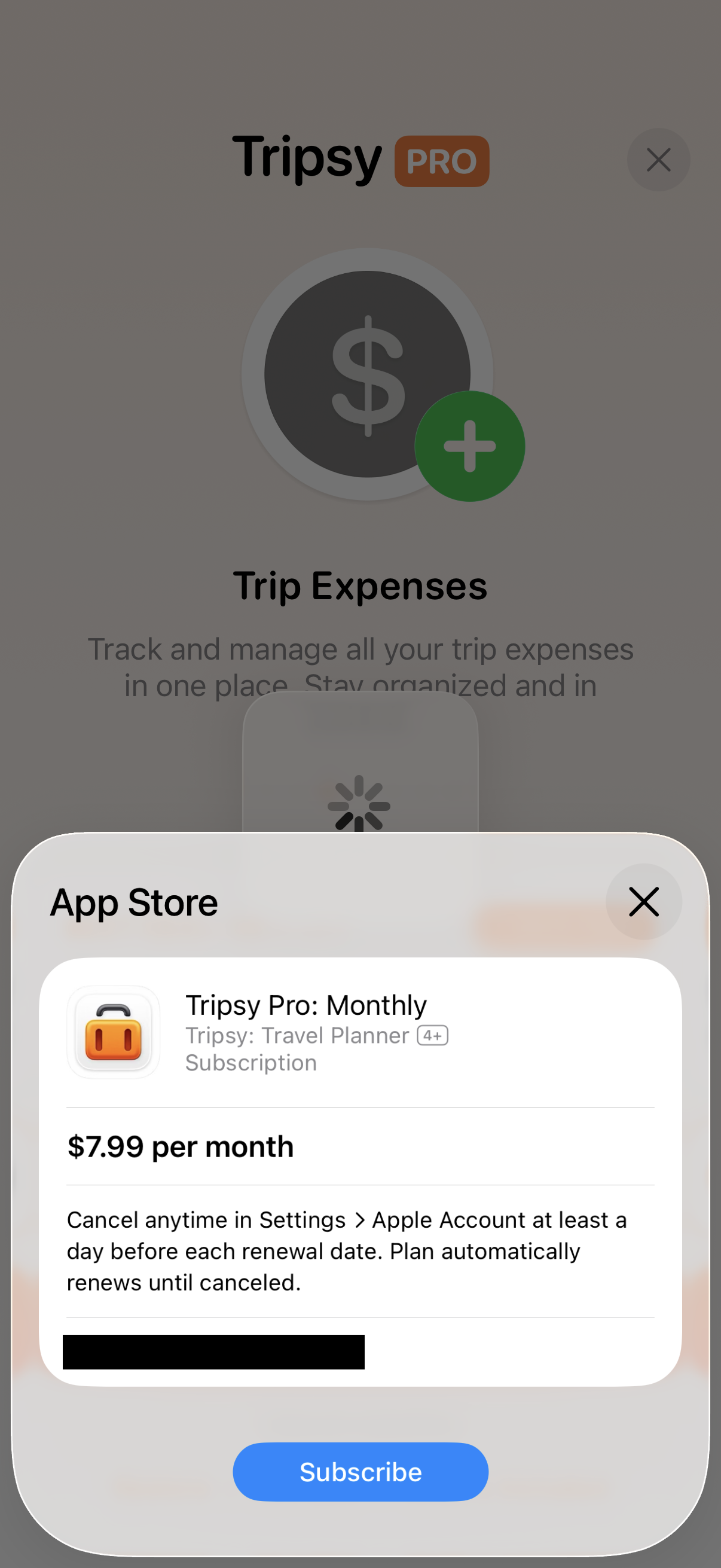 Step 4 of Tripsy Locked Feature Paywall