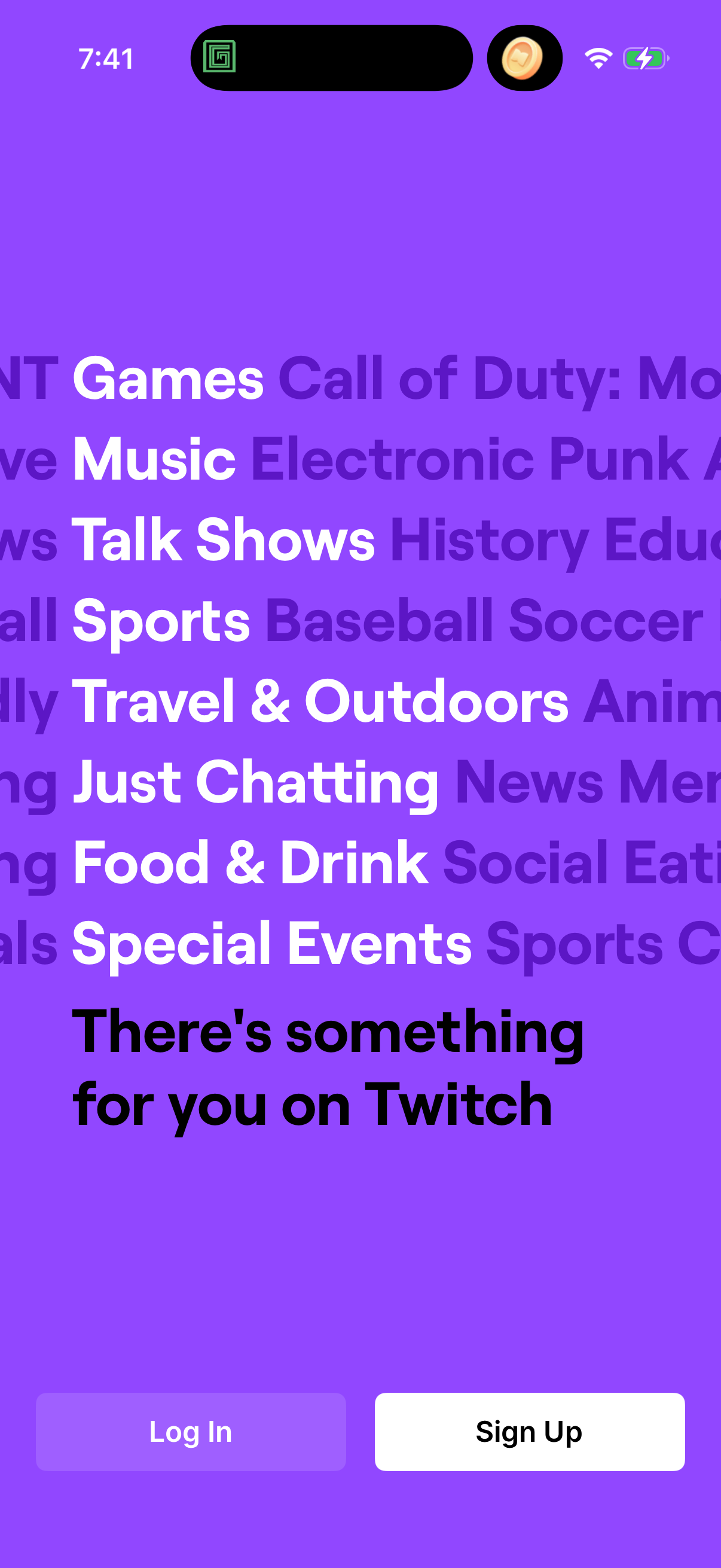 twitch app screenshot 1