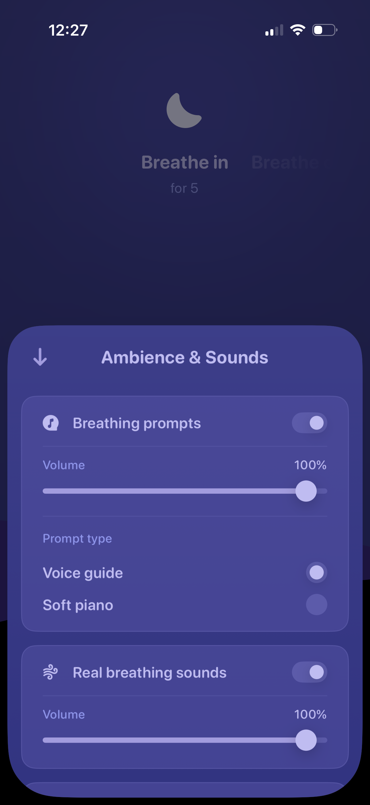unwind adjust session sounds