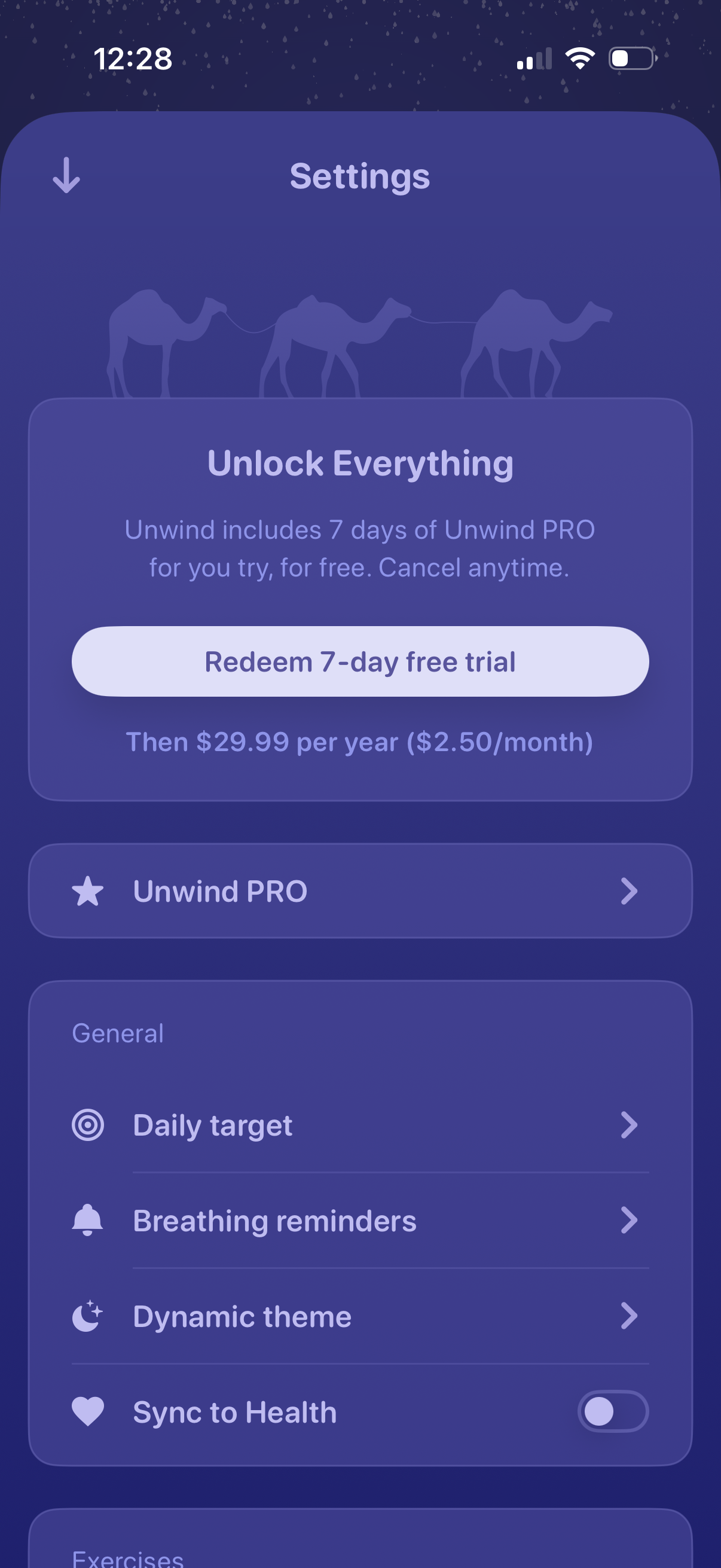 unwind open subscription options