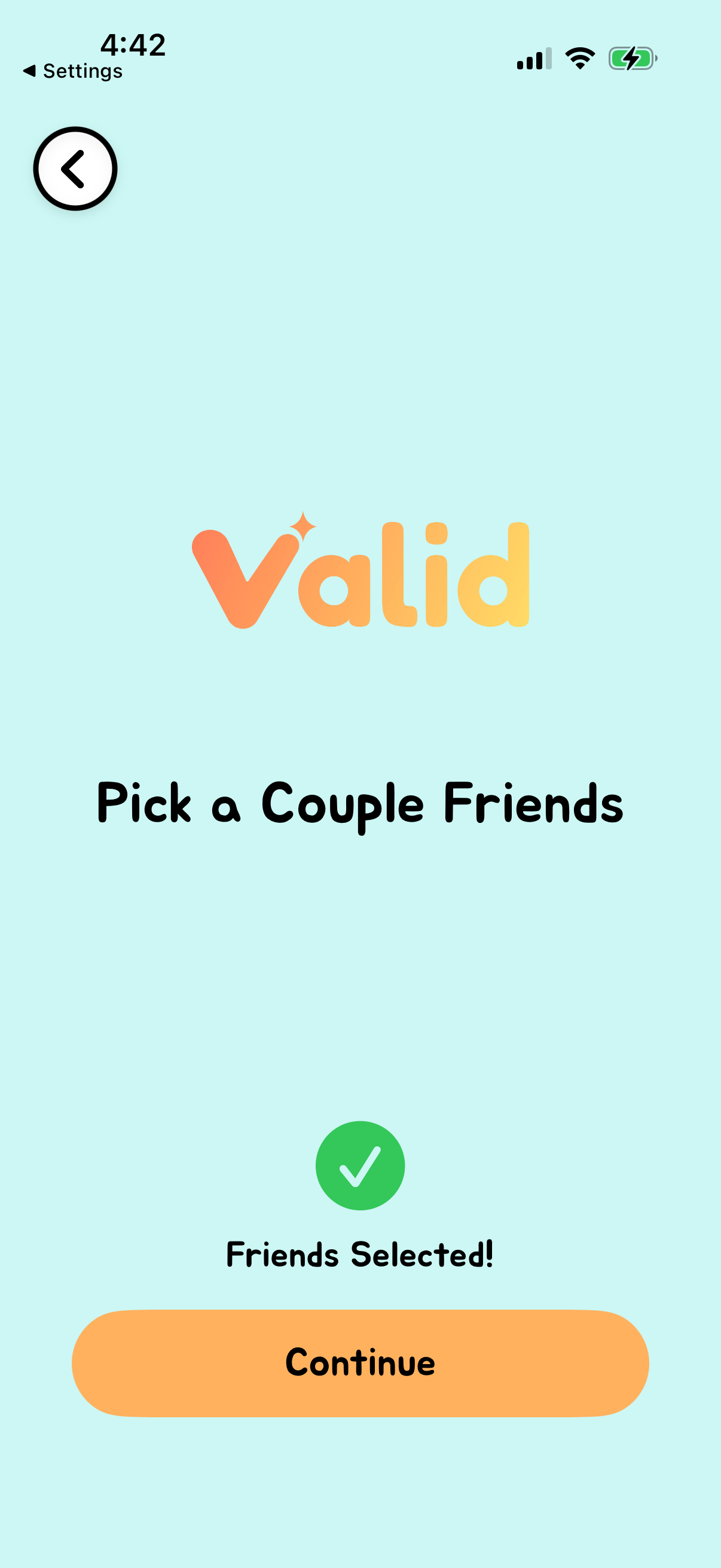 Step 2 of Valid Friend Selection