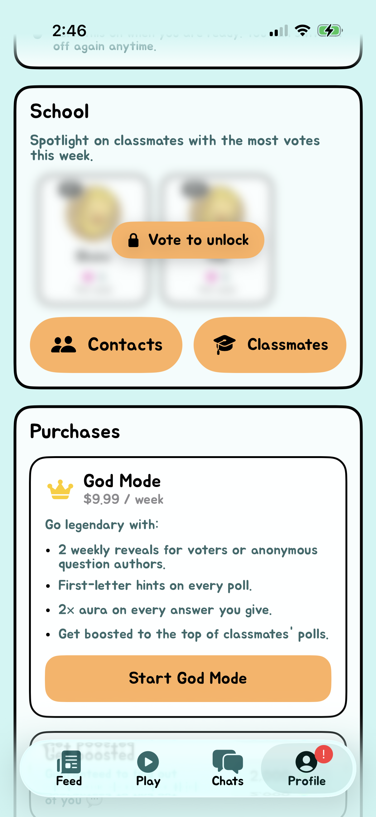 Step 1 of Valid Settings Paywall