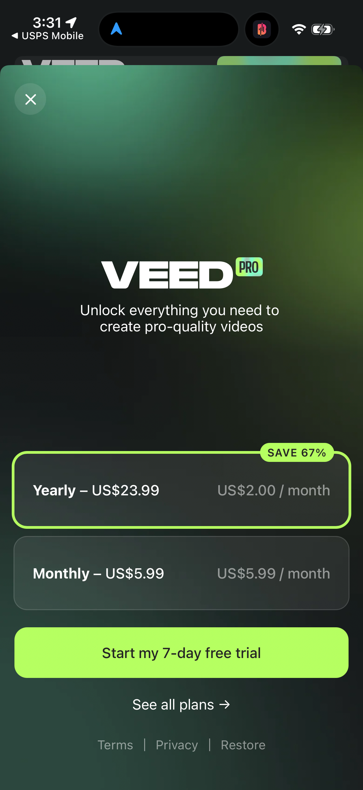 Step 1 of veed Main_tabs