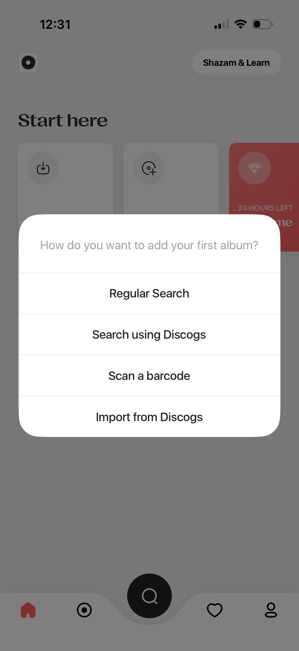 vinyls add album via search