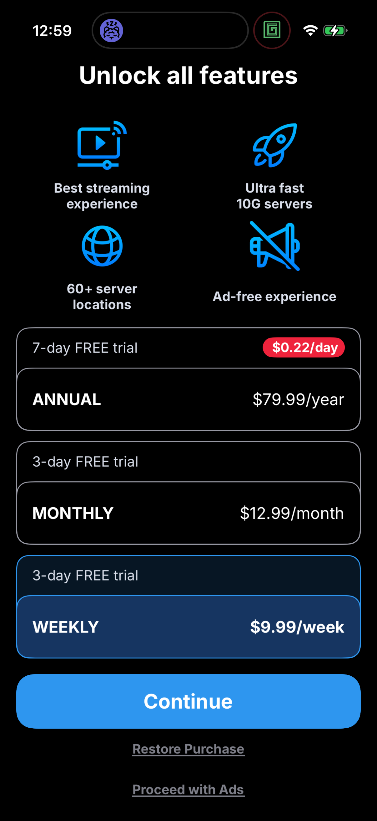 vpn app screenshot 1