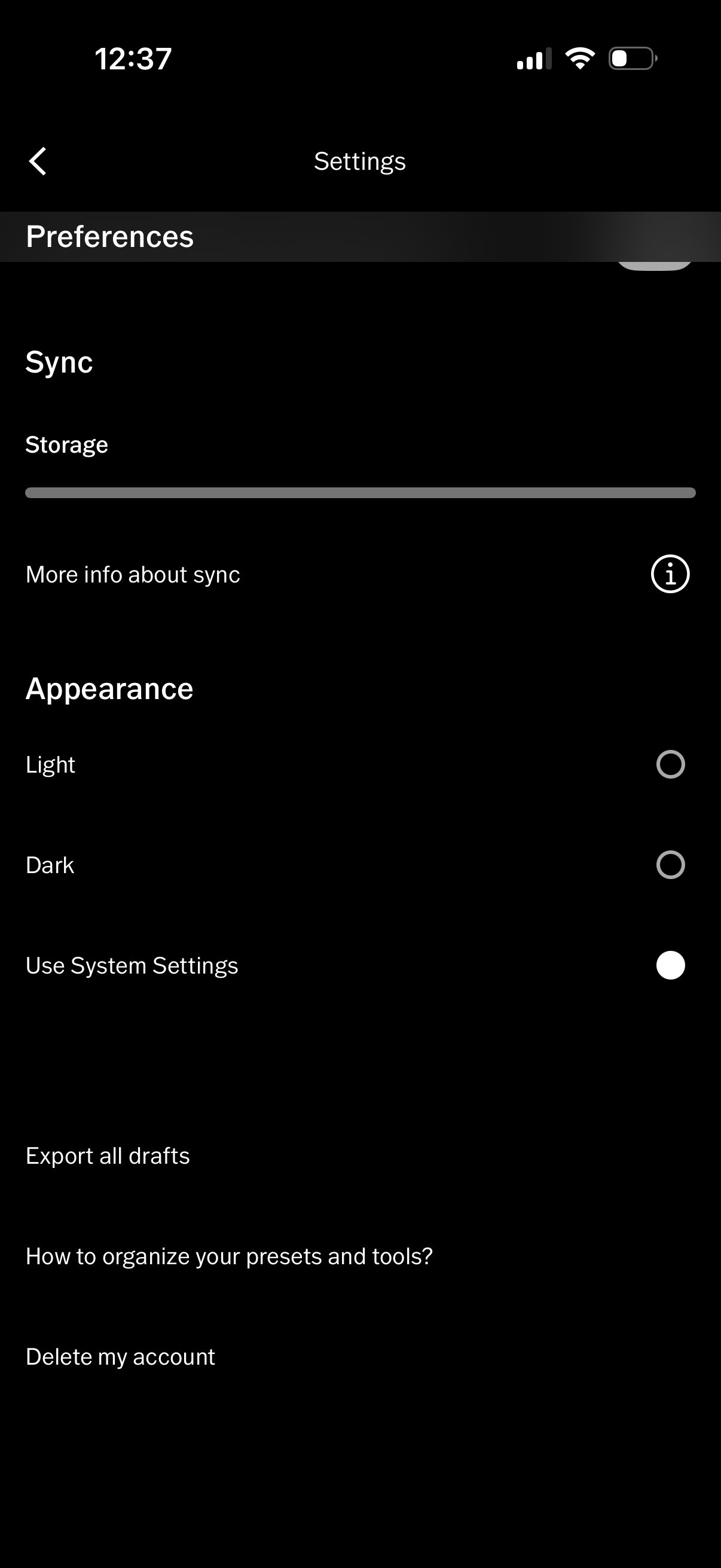 vsco app screenshot 1