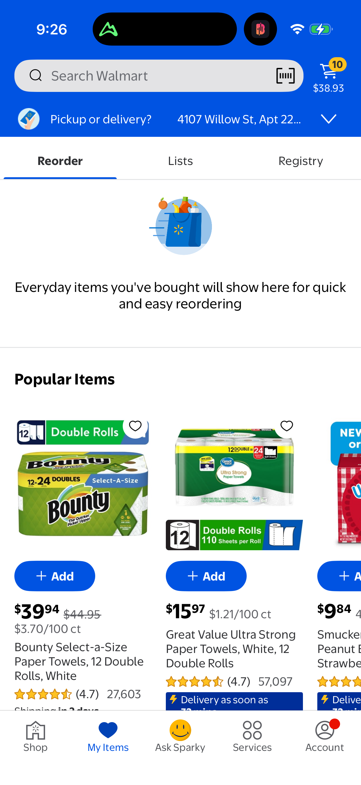 Step 2 of walmart Main_tabs