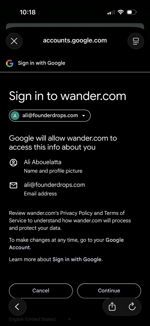 wander app screenshot 3