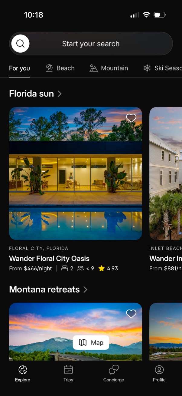 wander app screenshot 1