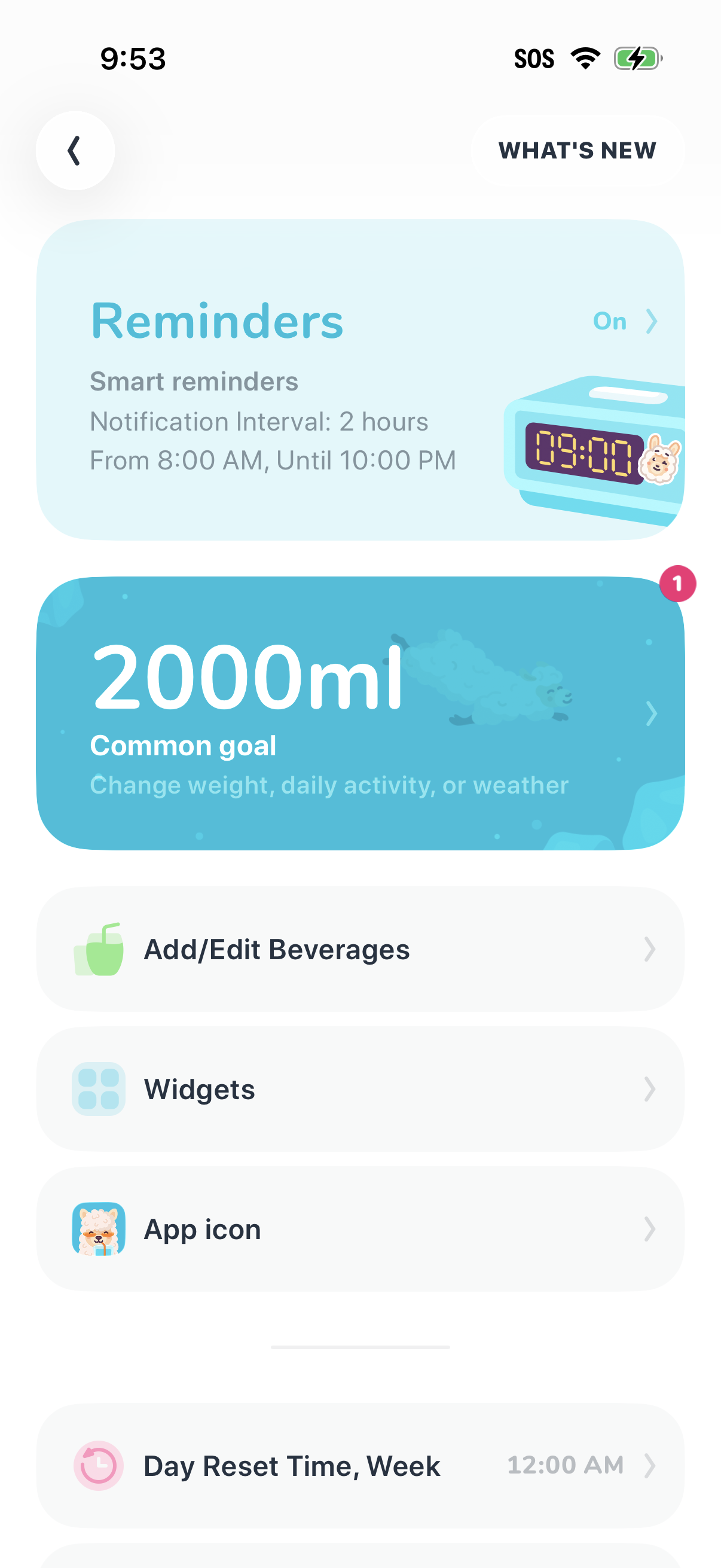 Waterllama app screenshot 2