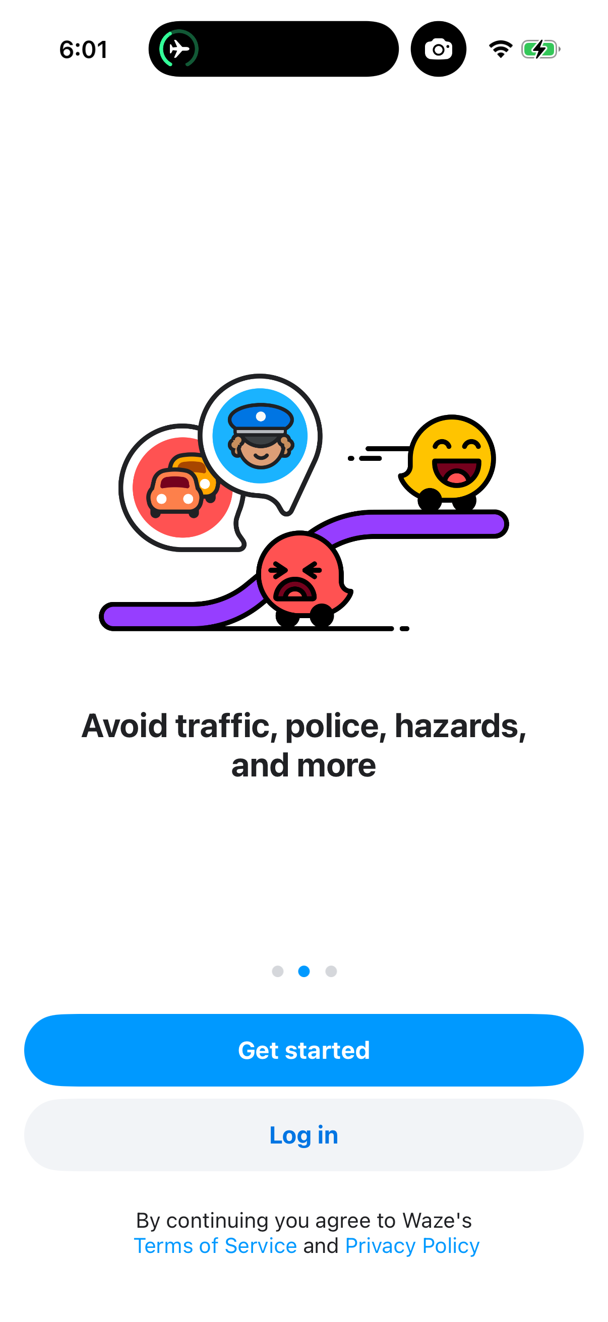 Step 1 of Waze Onboarding