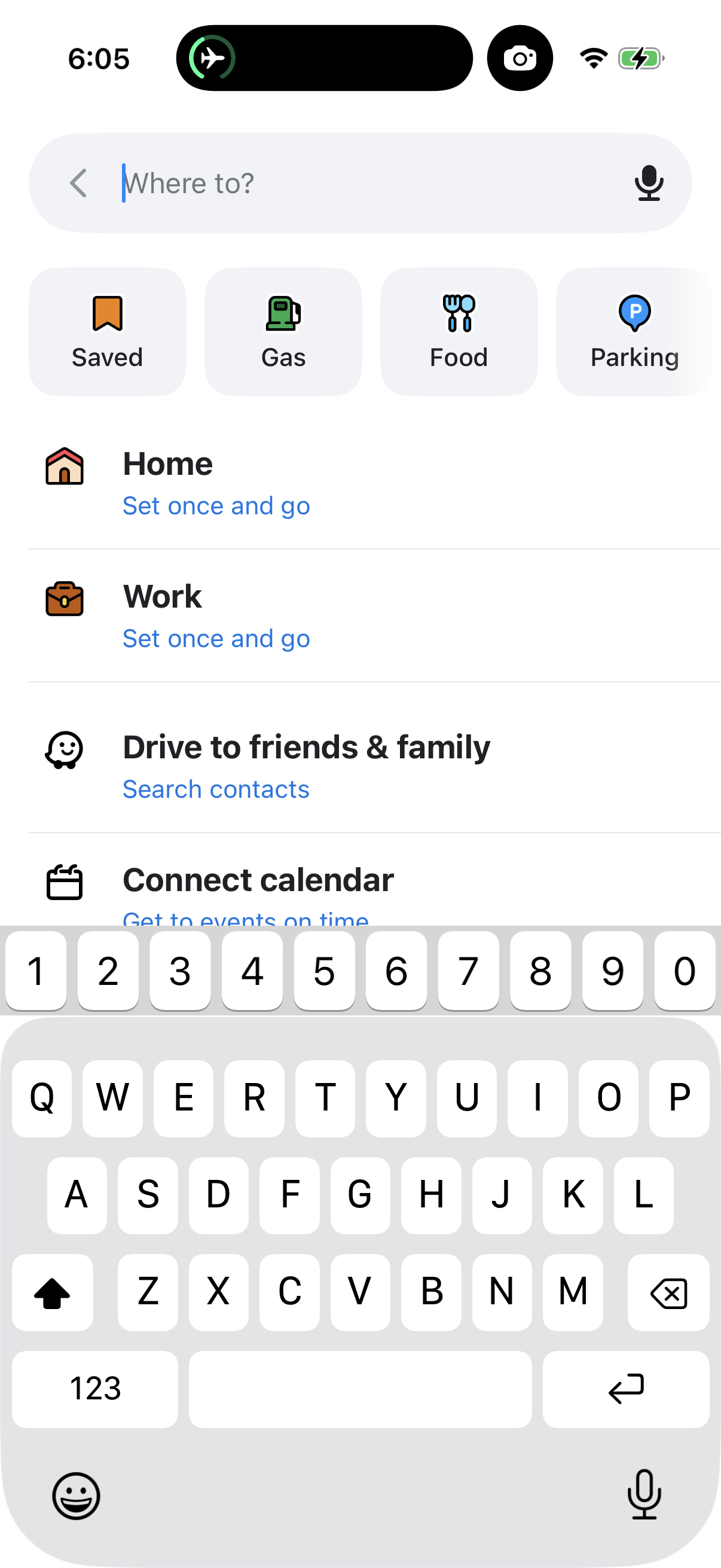 Step 1 of Waze Plan a Drive