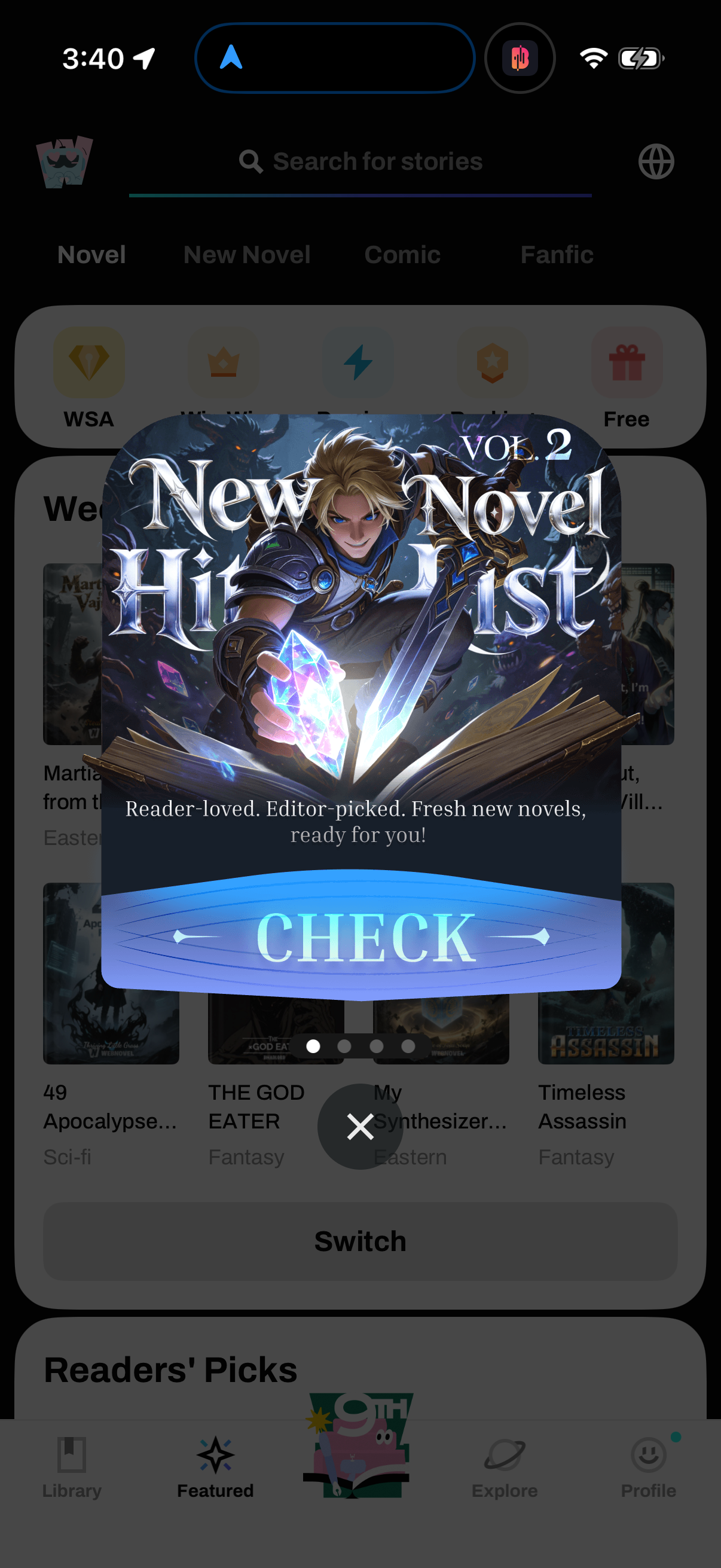 Step 1 of webnovel Main_tabs