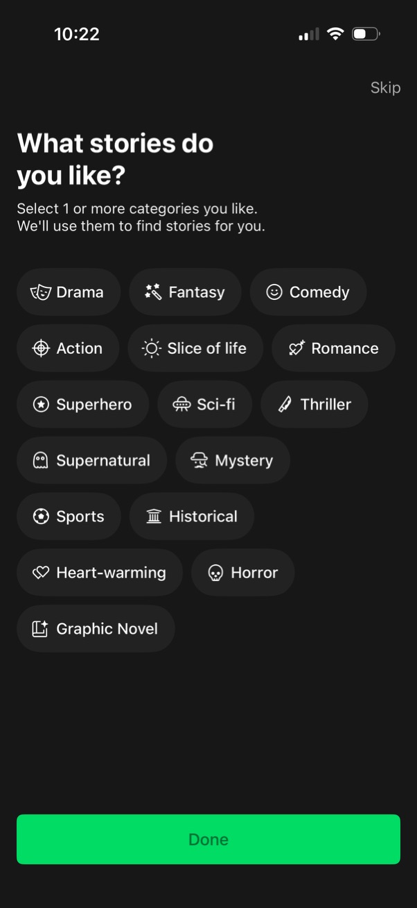 webtoon app screenshot 2