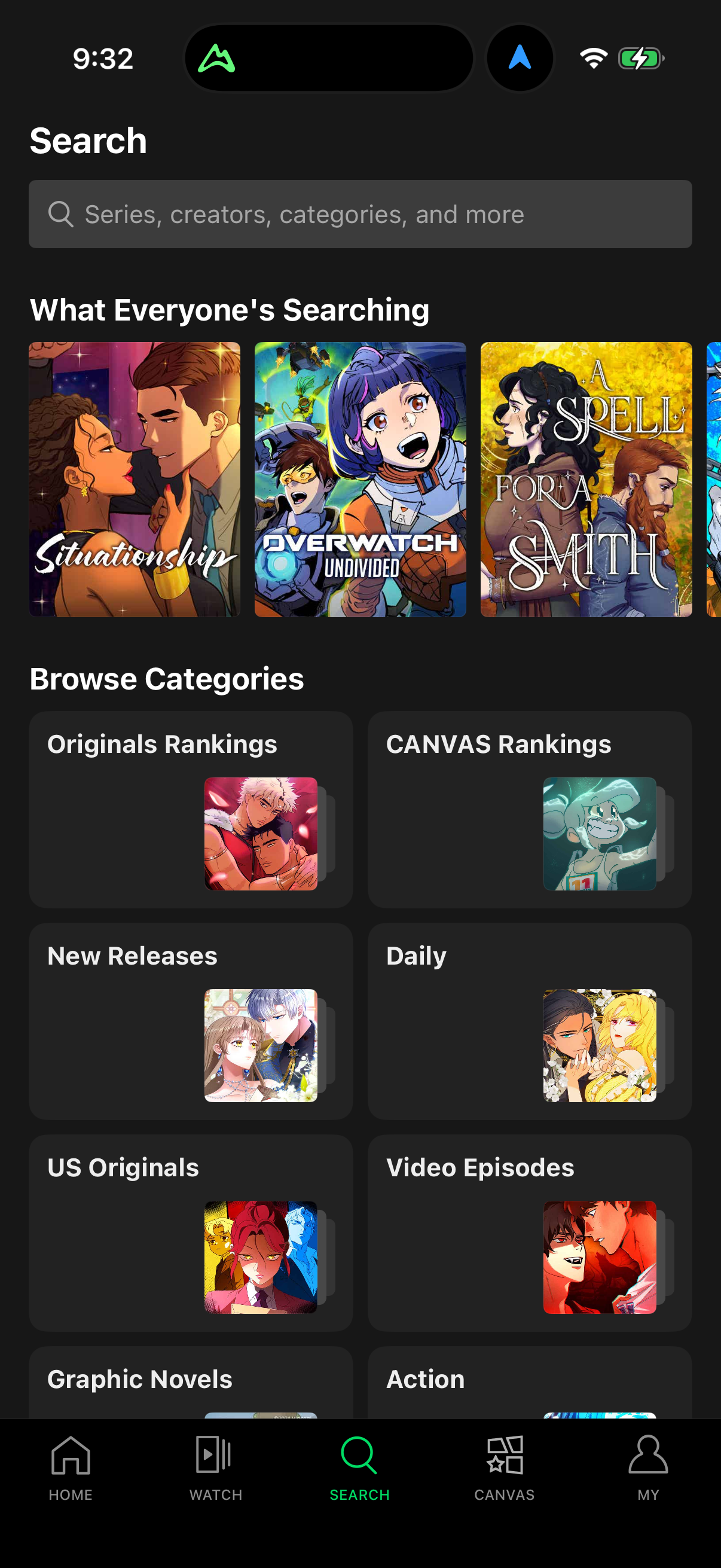 Step 3 of webtoon Main_tabs
