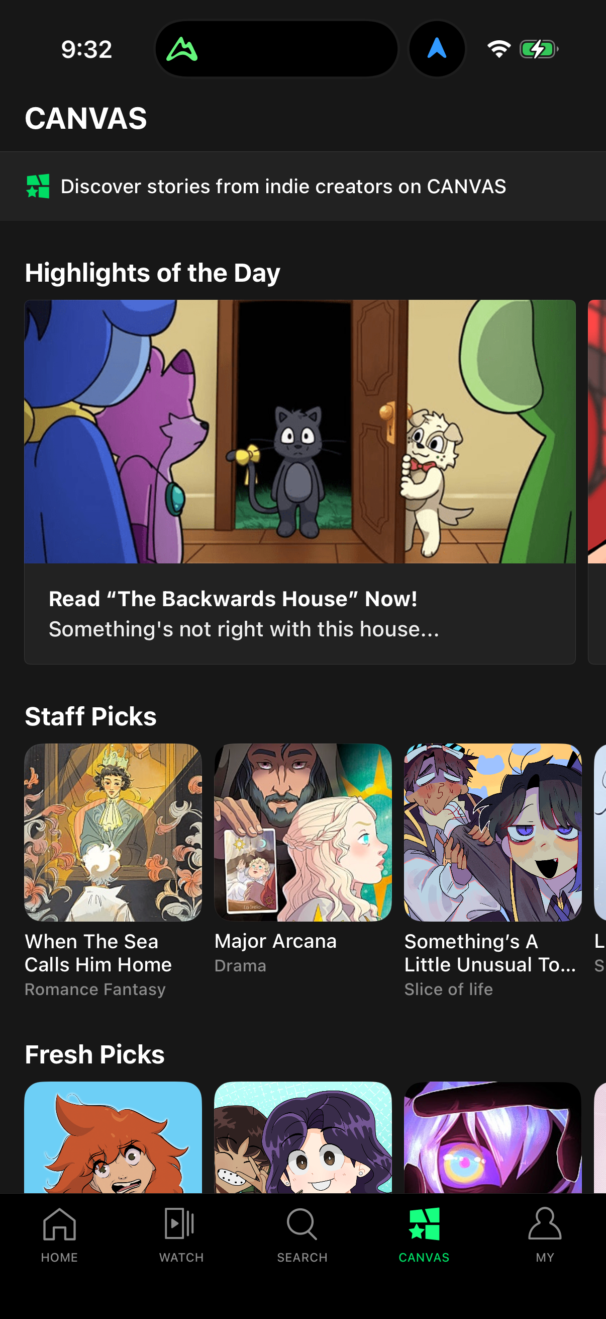 Step 5 of webtoon Main_tabs