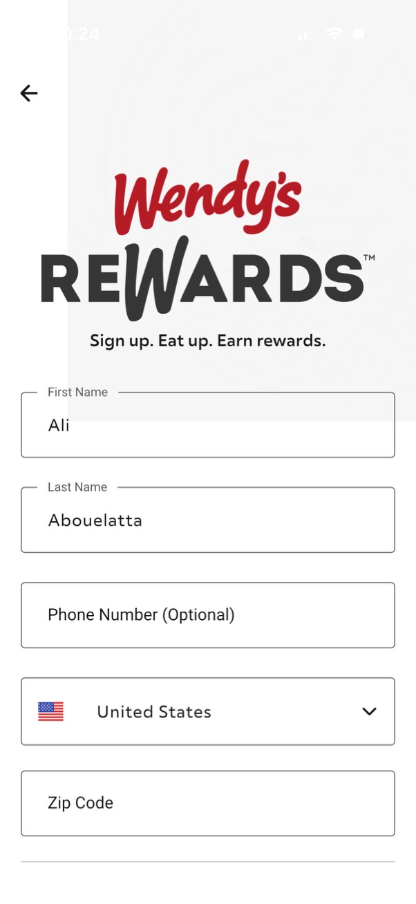 wendys app screenshot 3