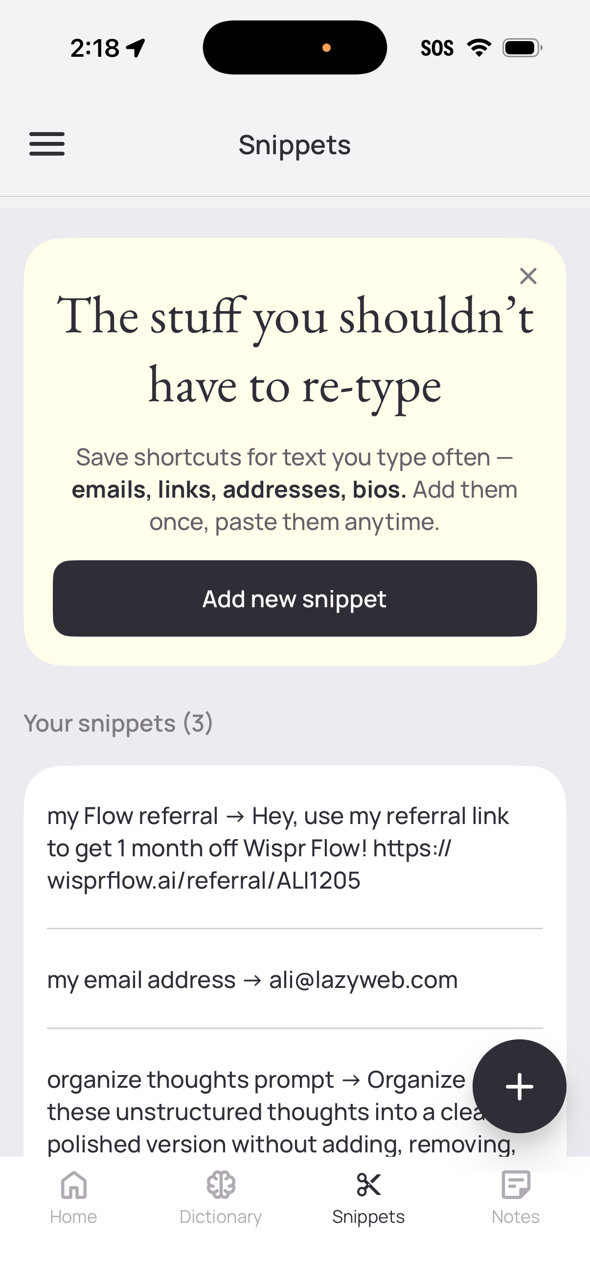 wisper-flow app screenshot 5