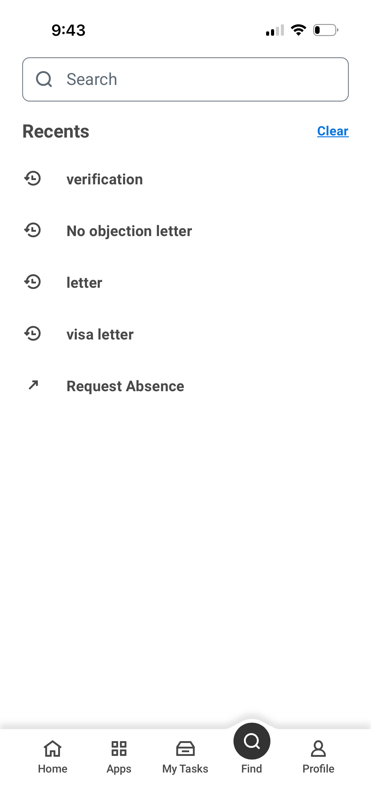 workday app screenshot 2
