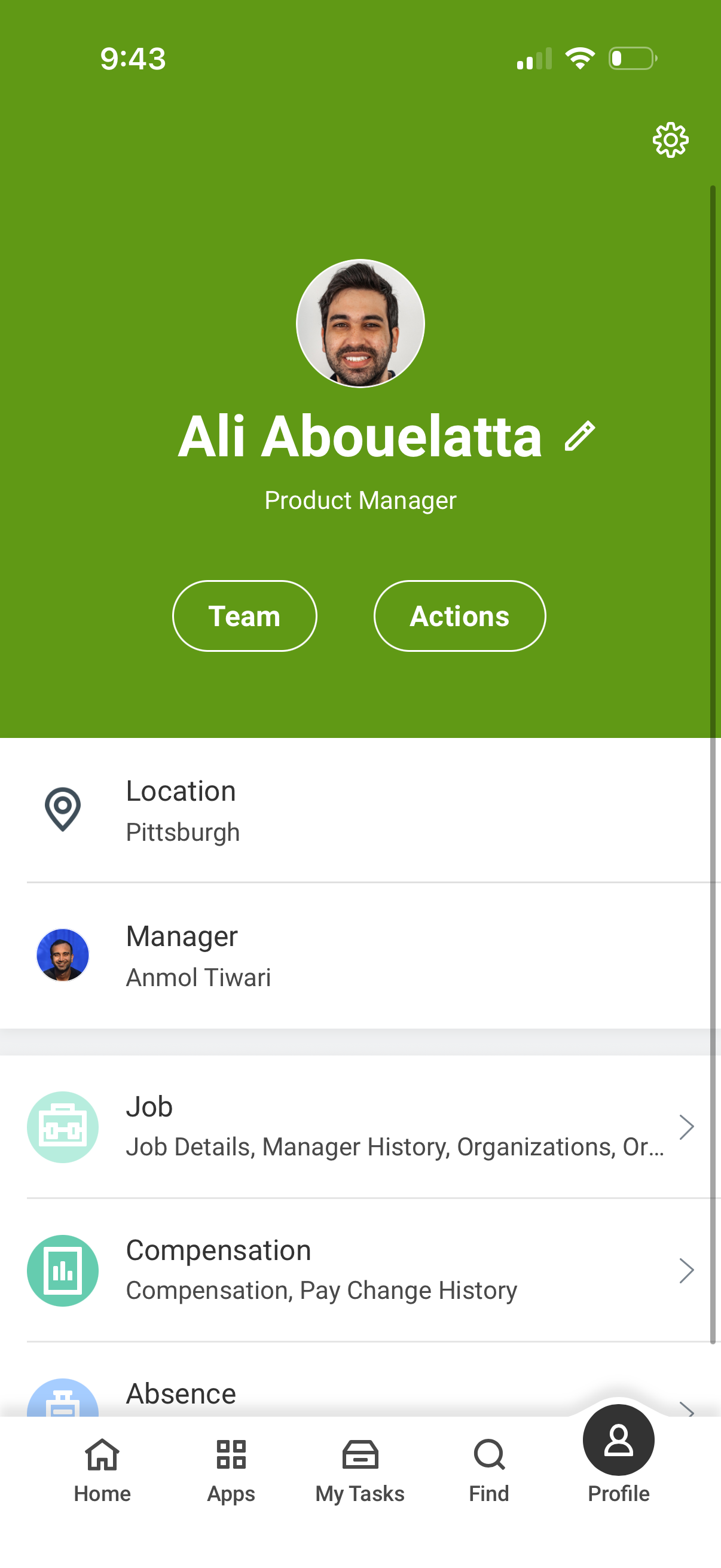 workday app screenshot 1