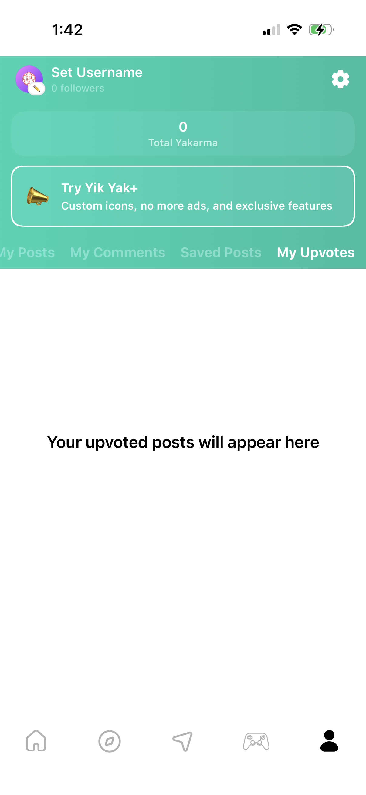 yik-yak screen