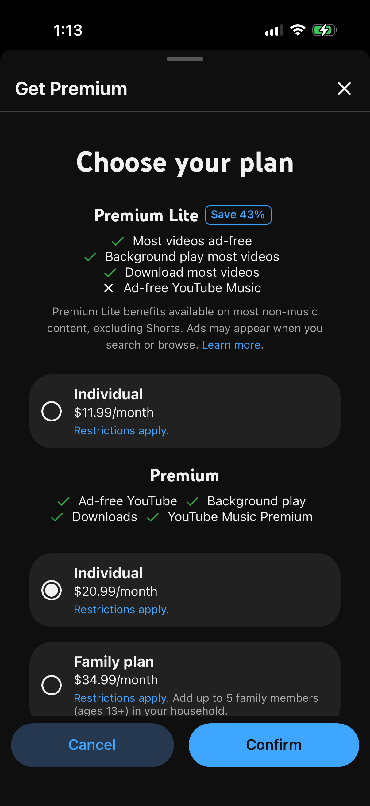 Step 3 of youtube Paywall