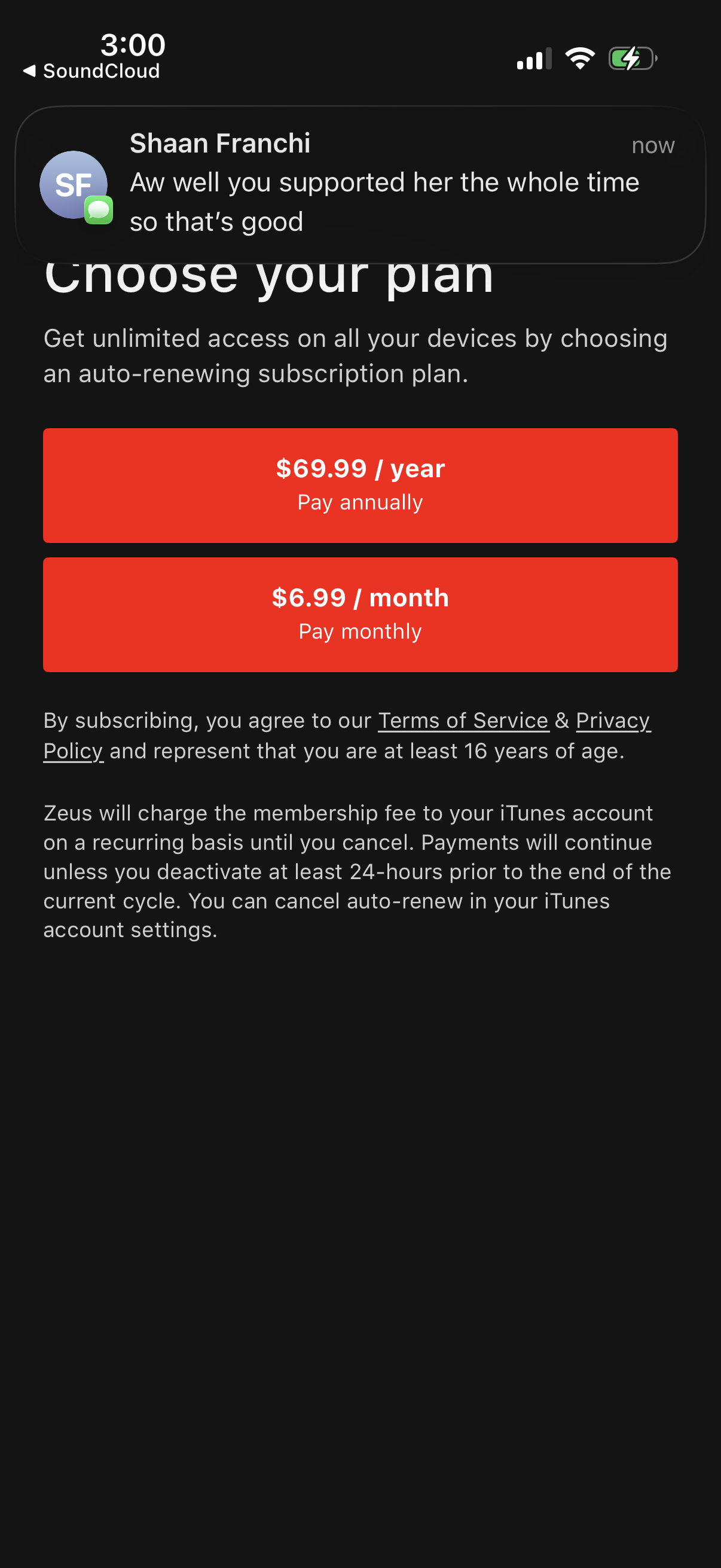 Step 1 of zeus Paywall