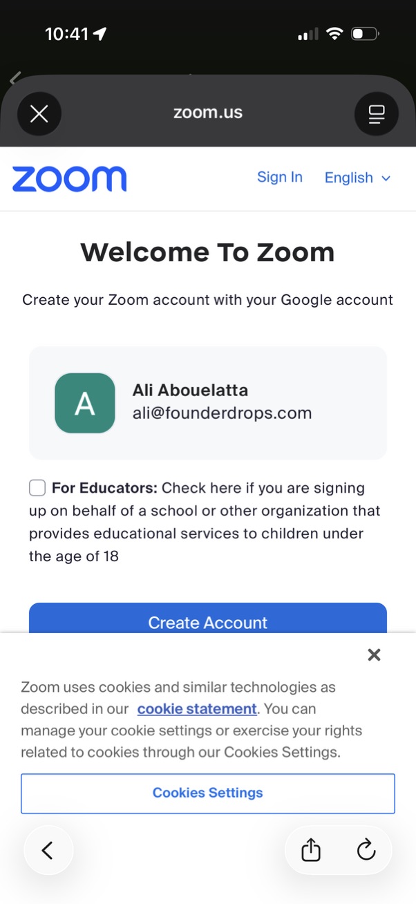 zoom app screenshot 3
