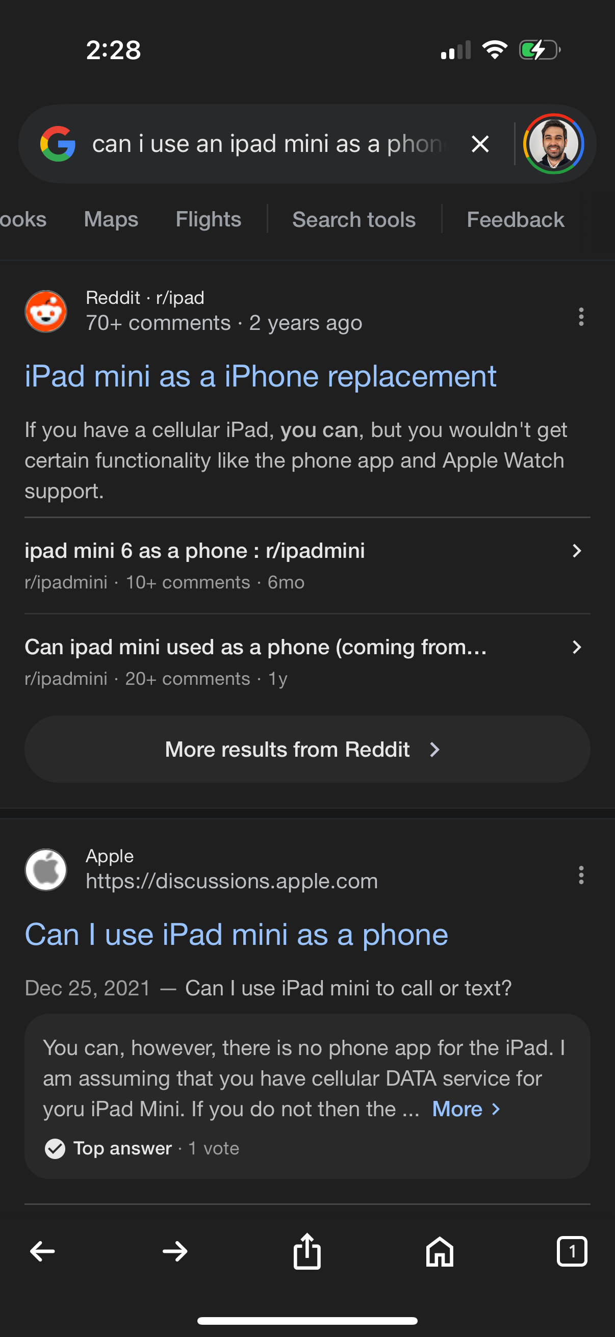 google app screenshot 2