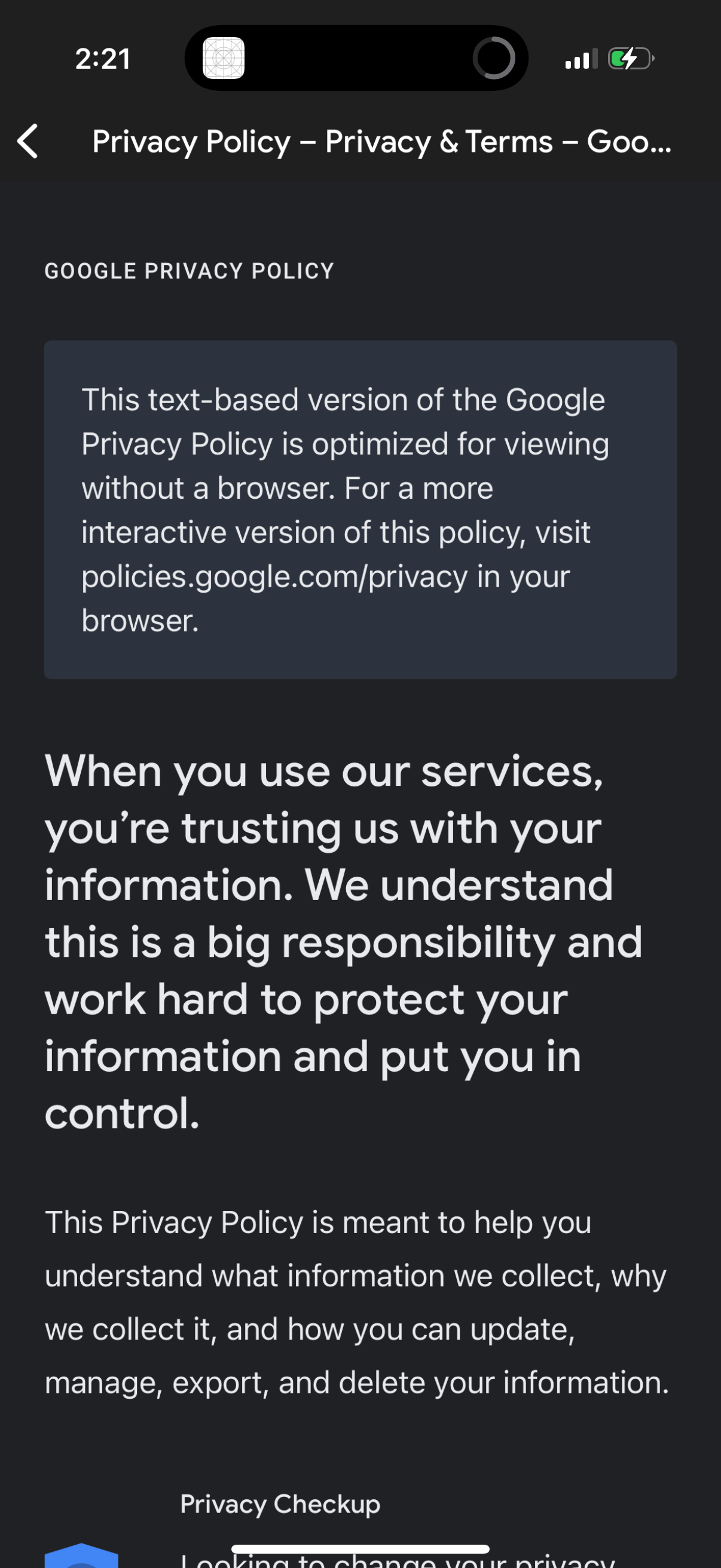 google-auth app screenshot 2