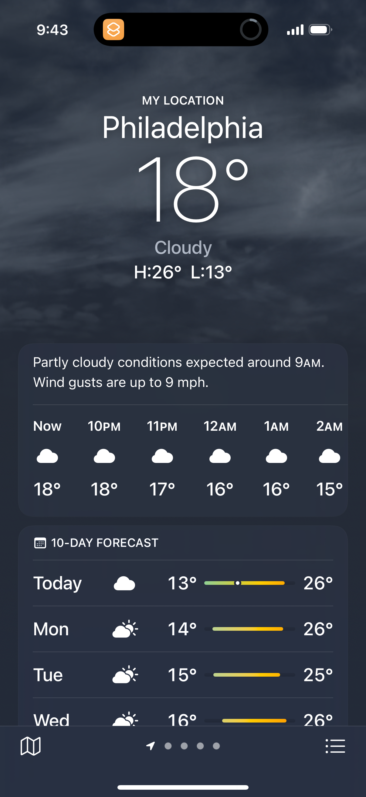 apple-weather app screenshot 1