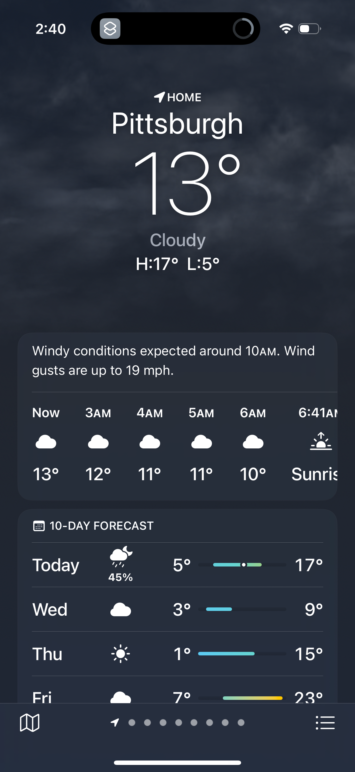 apple-weather app screenshot 2